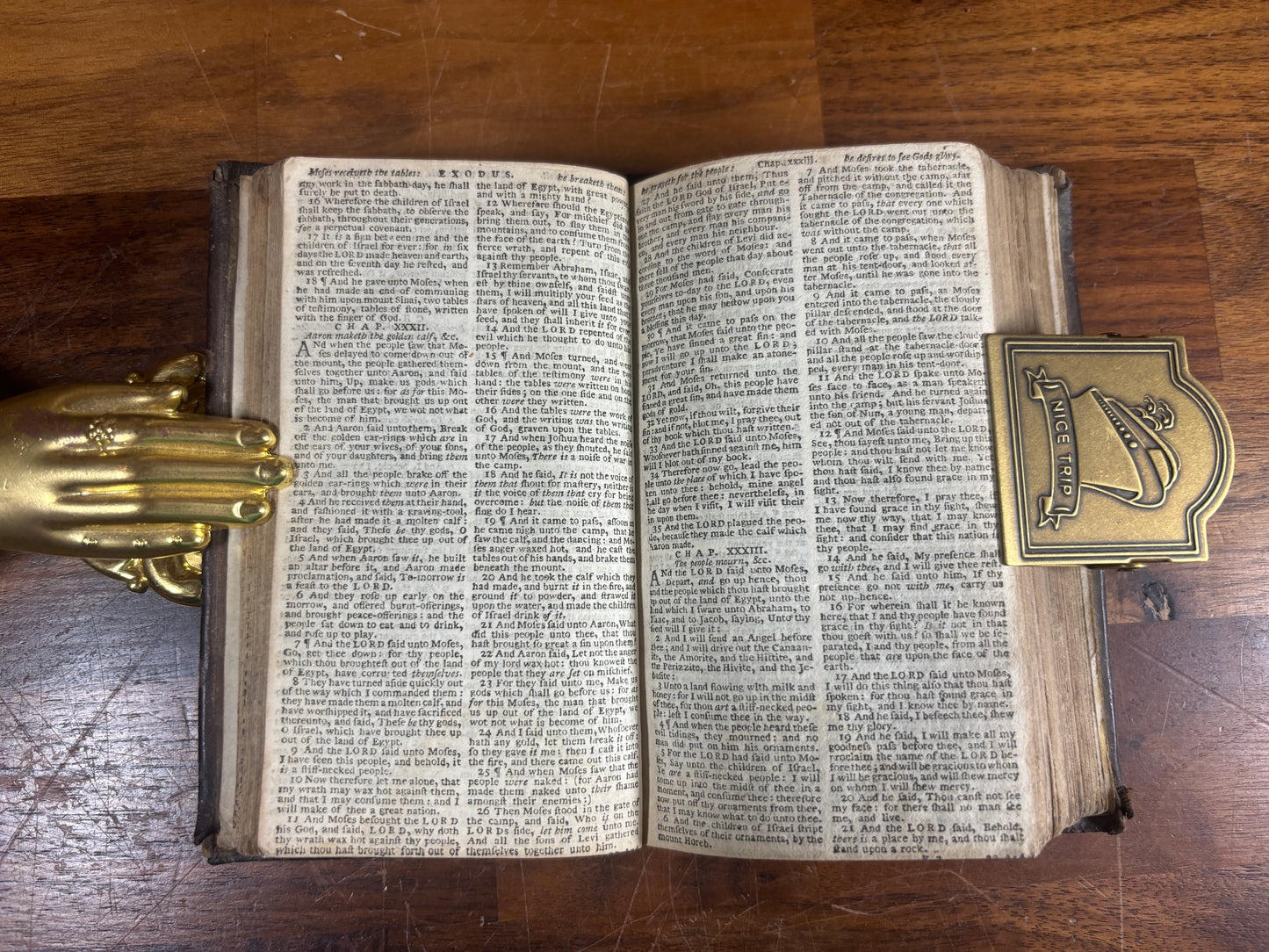 Pocket KJV Bible Dated 1764 w/ inscriptions, volume 1 of 2