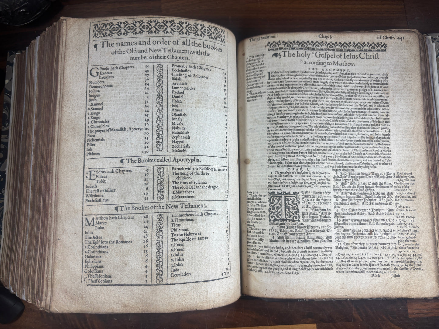 1614 Geneva "Breeches" Bible, Made 3 Years After The 1st KJV, Early Stuart Era