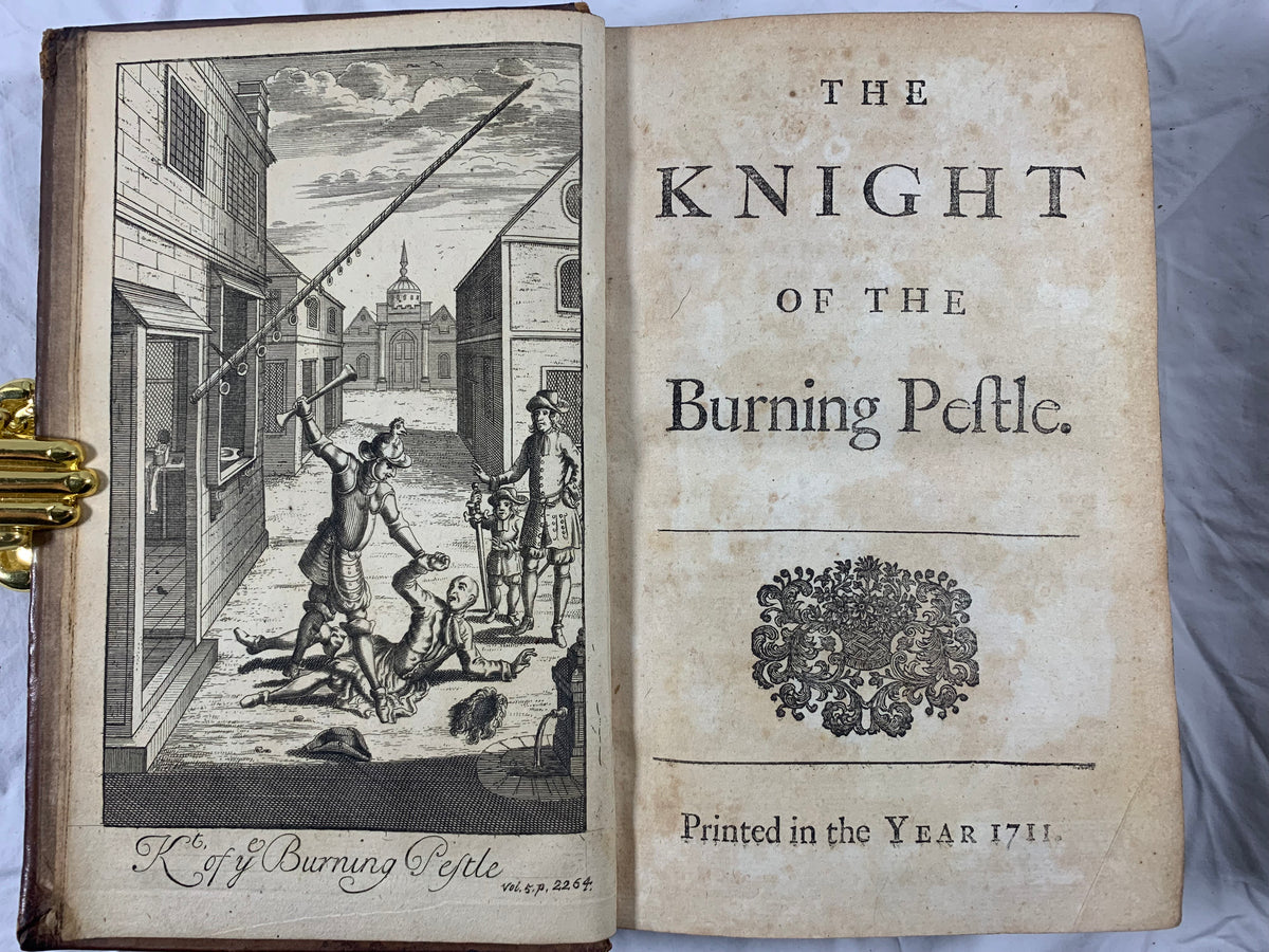 1st Octavo Ed 1711 Beaumont & Fletcher 7 Vol Works Set W/ Copper Engraved Plates