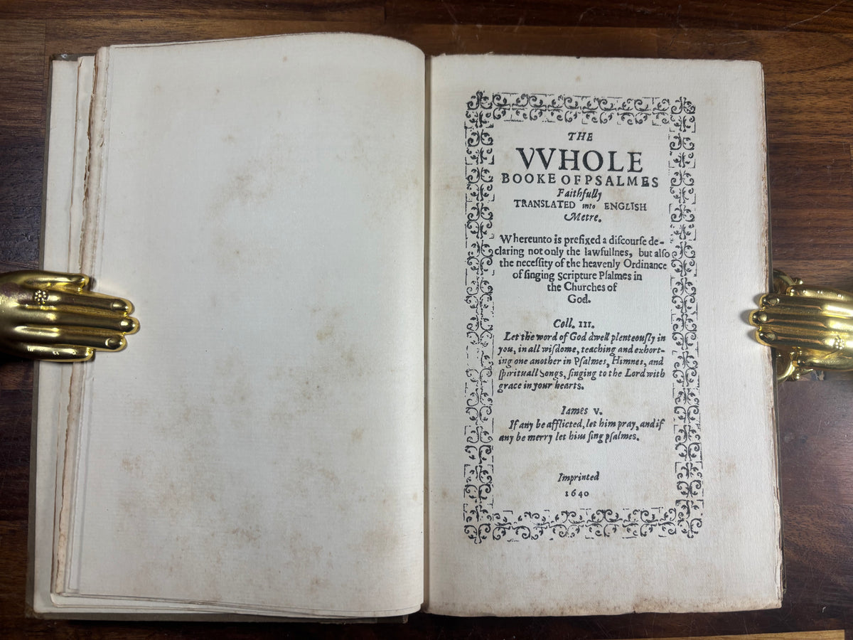 The Bay Psalm Book, 1903 Facsimile, Special New England Society Issue