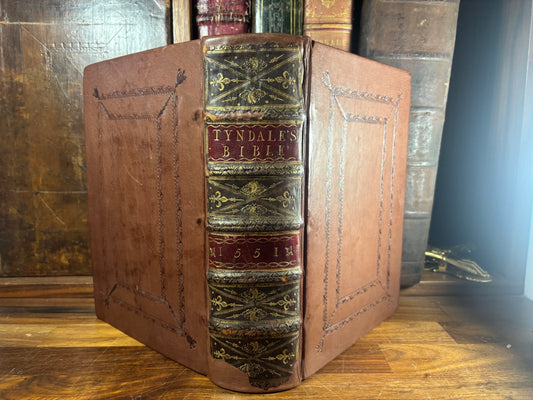 Tyndale Bible 1551 Small Folio OT, Apocrypha, NT Wood Cut Engravings, Middle Tudor