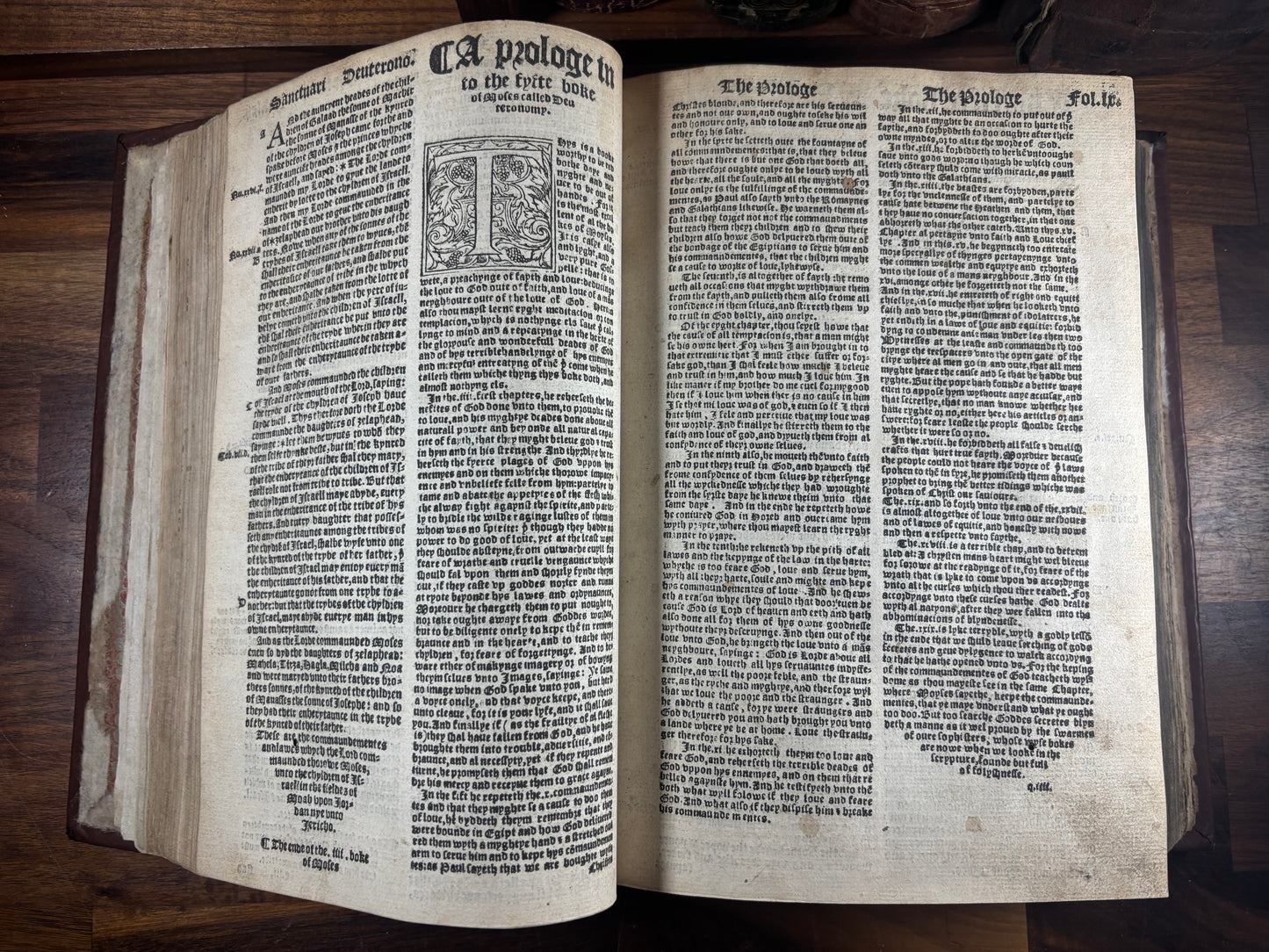 Tyndale Bible 1551 Small Folio OT, Apocrypha, NT Wood Cut Engravings, Middle Tudor
