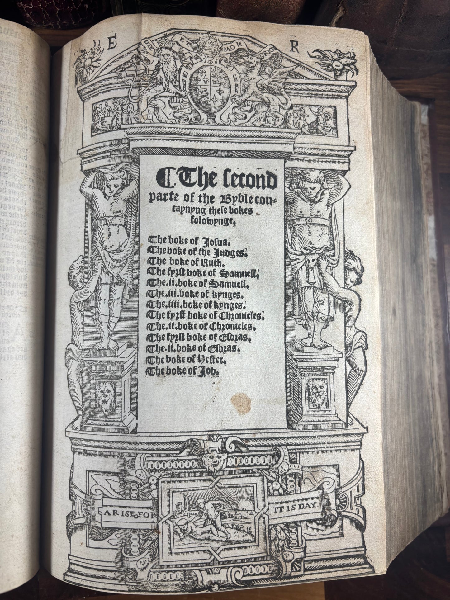 Tyndale Bible 1551 Small Folio OT, Apocrypha, NT Wood Cut Engravings, Middle Tudor