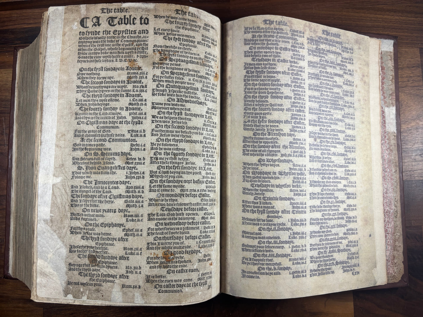 Tyndale Bible 1551 Small Folio OT, Apocrypha, NT Wood Cut Engravings, Middle Tudor