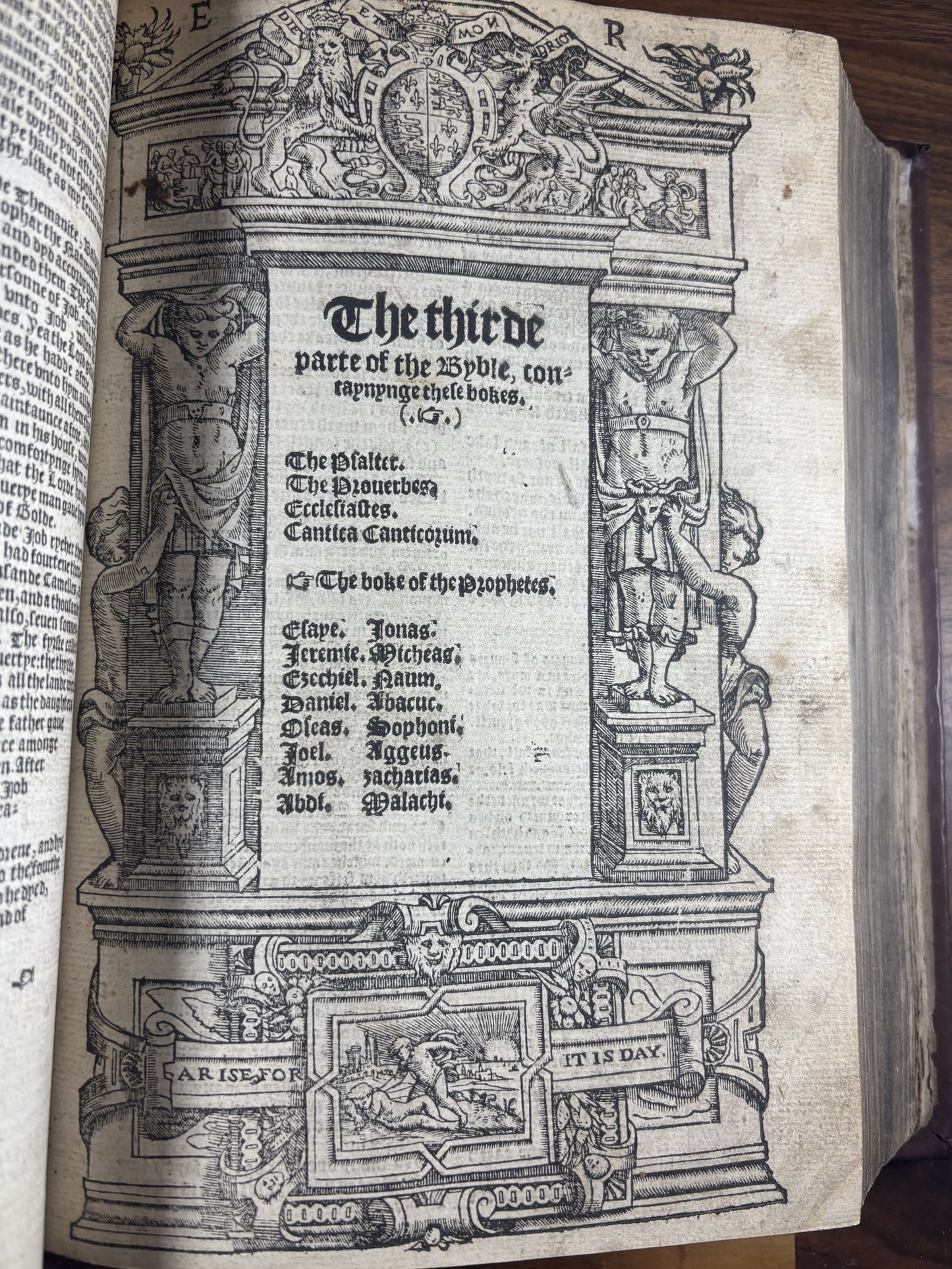 Tyndale Bible 1551 Small Folio OT, Apocrypha, NT Wood Cut Engravings, Middle Tudor