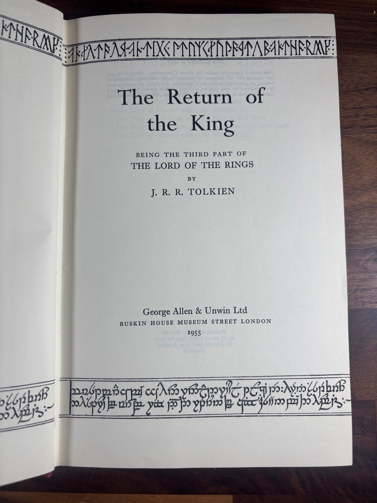 The Lord of the Rings Trilogy First Edition Set (4th, 4rd and 1st Impressions)