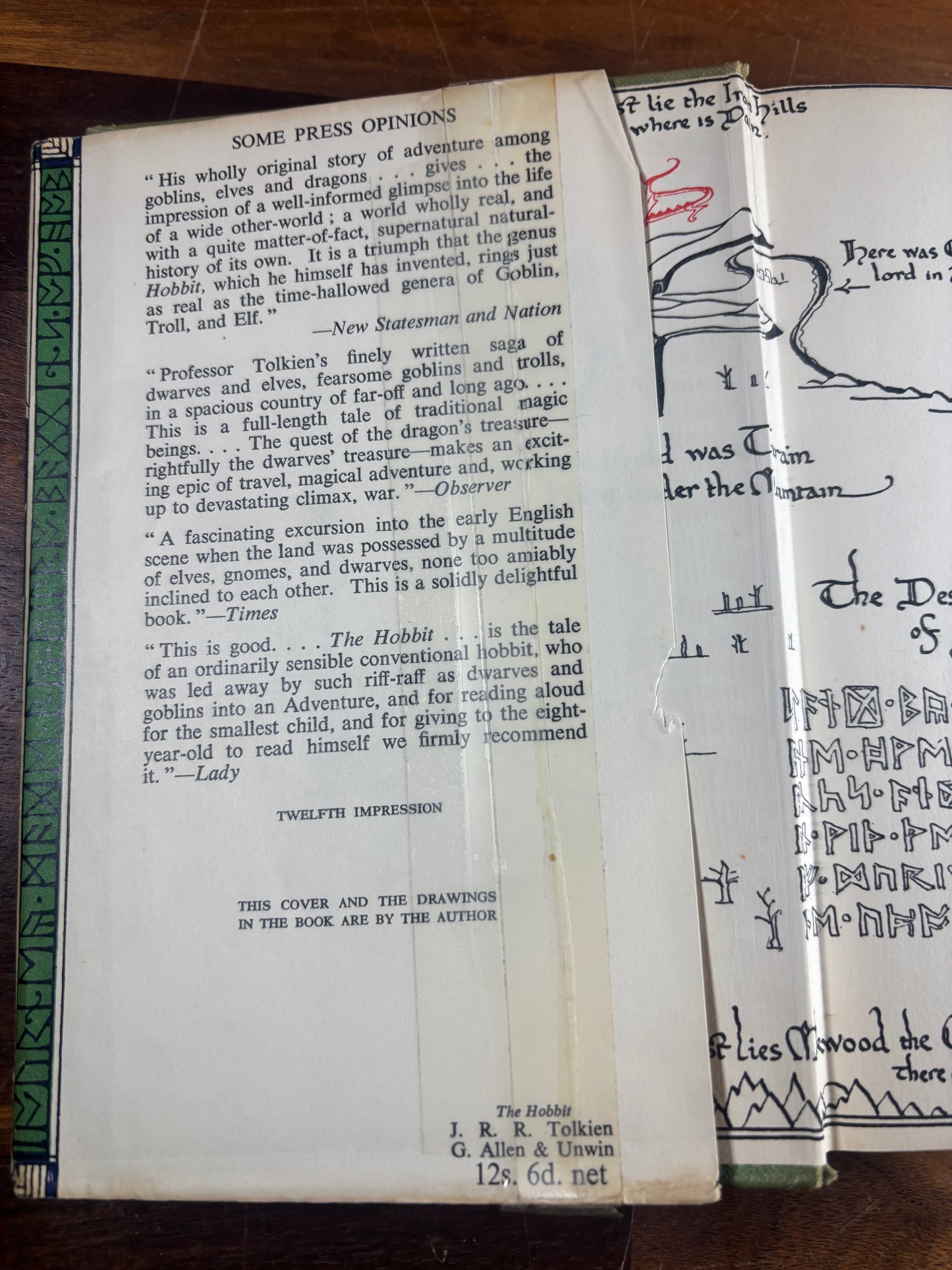 Second Edition, 12th Impression Hobbit by J.R.R. Tolkien