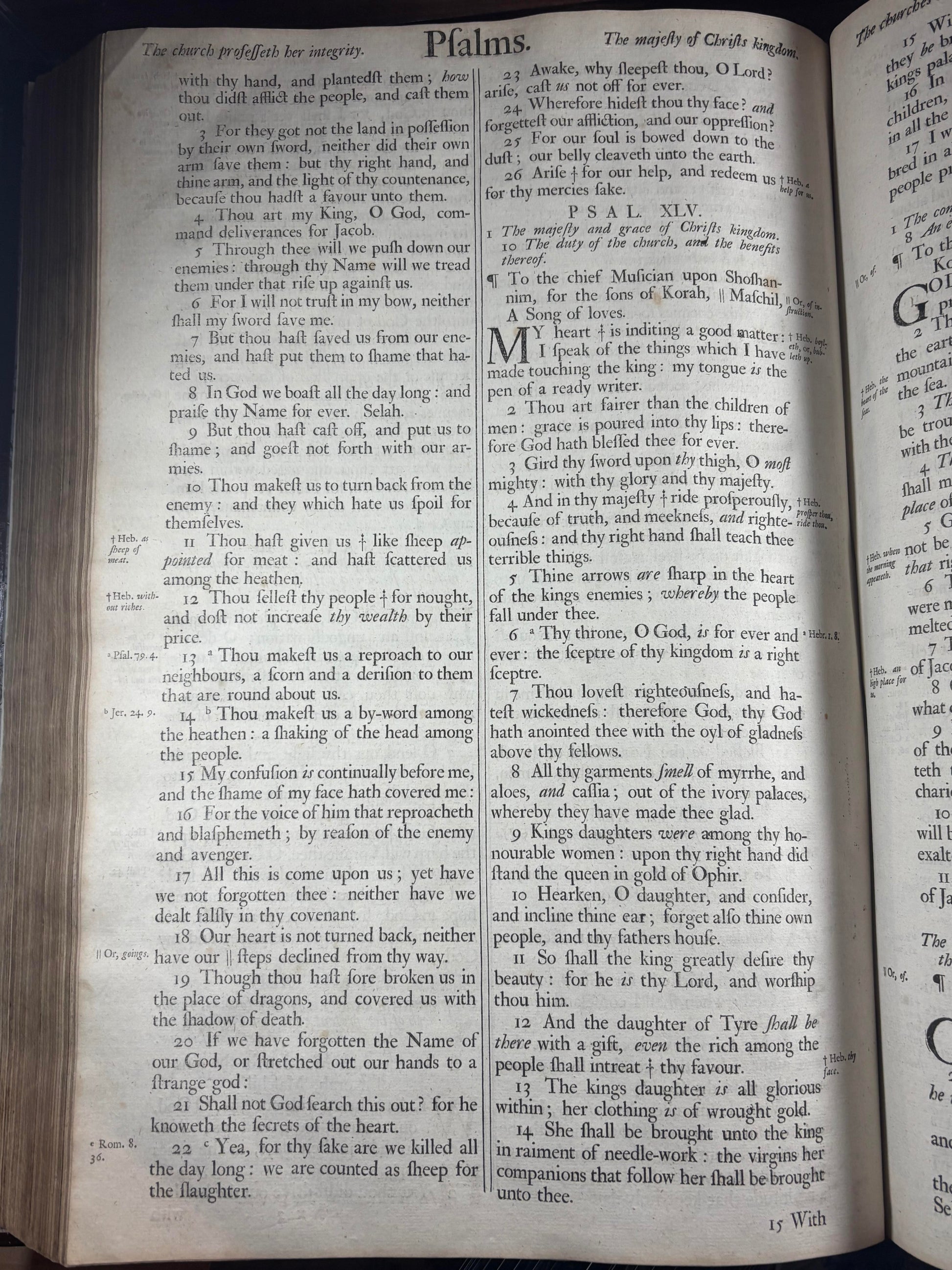 Text from the Book of Psalms.