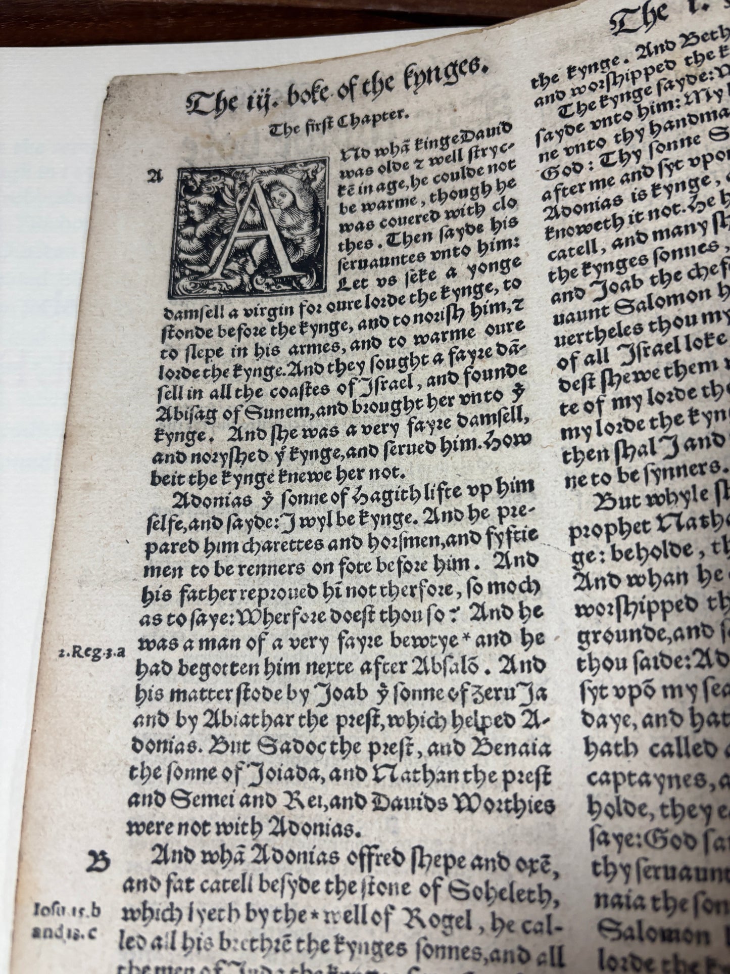 1535 Coverdale Bible Leaf W/ California Book Club Presentation Folio NO.145/450