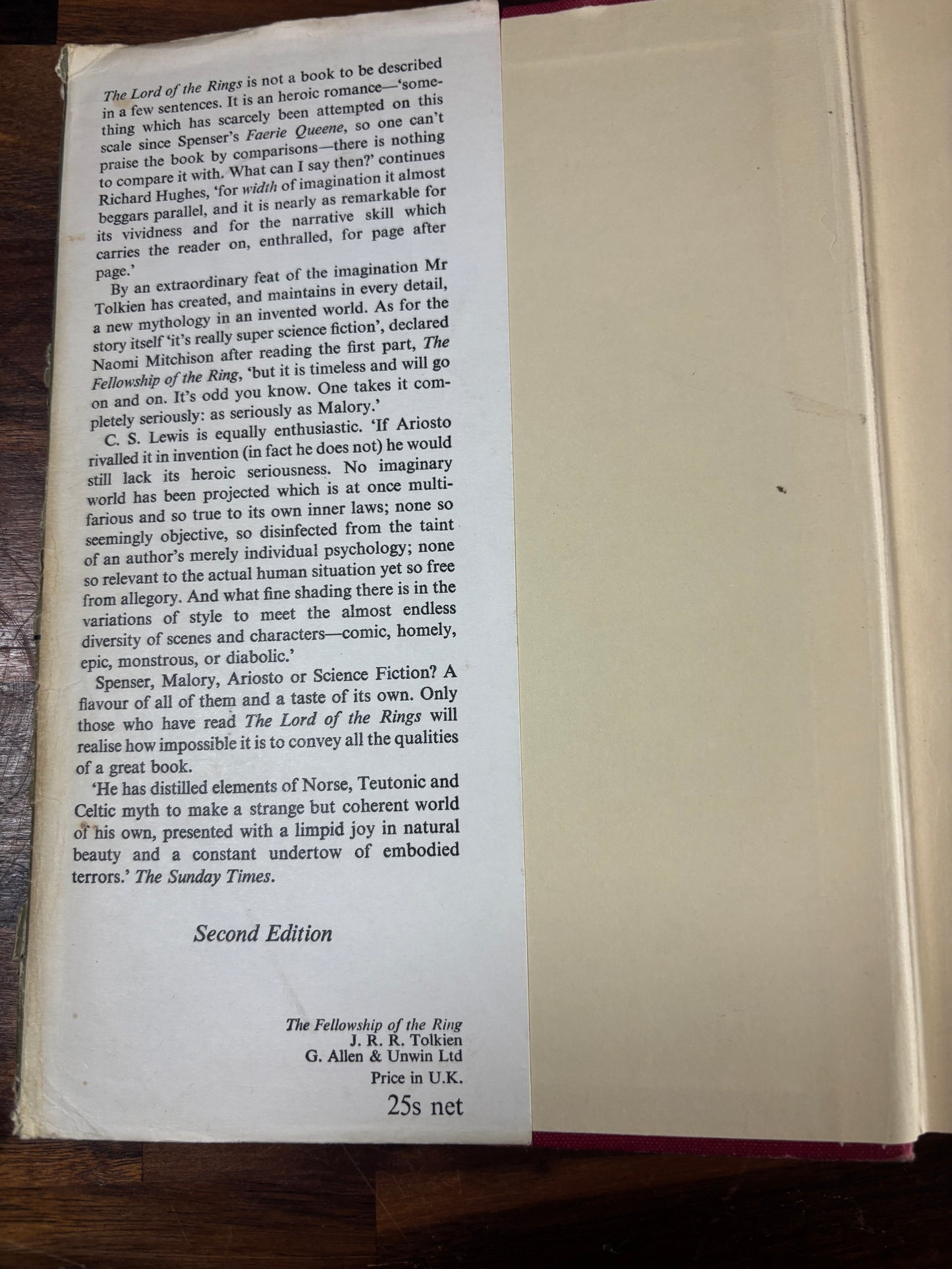 Share J.R.R. Tolkien The Lord of the Rings 2nd Ed: 1st, 3rd and 4th Impressions