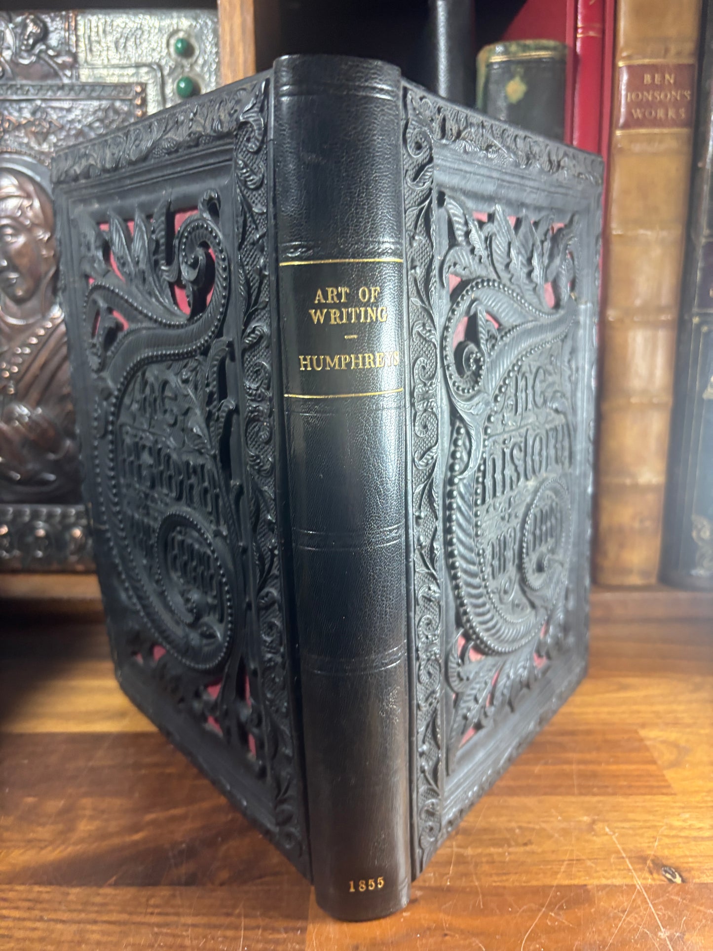 1855 2nd Ed, The Origin and Progress of the Art of Writing, Papier-Mâché Binding