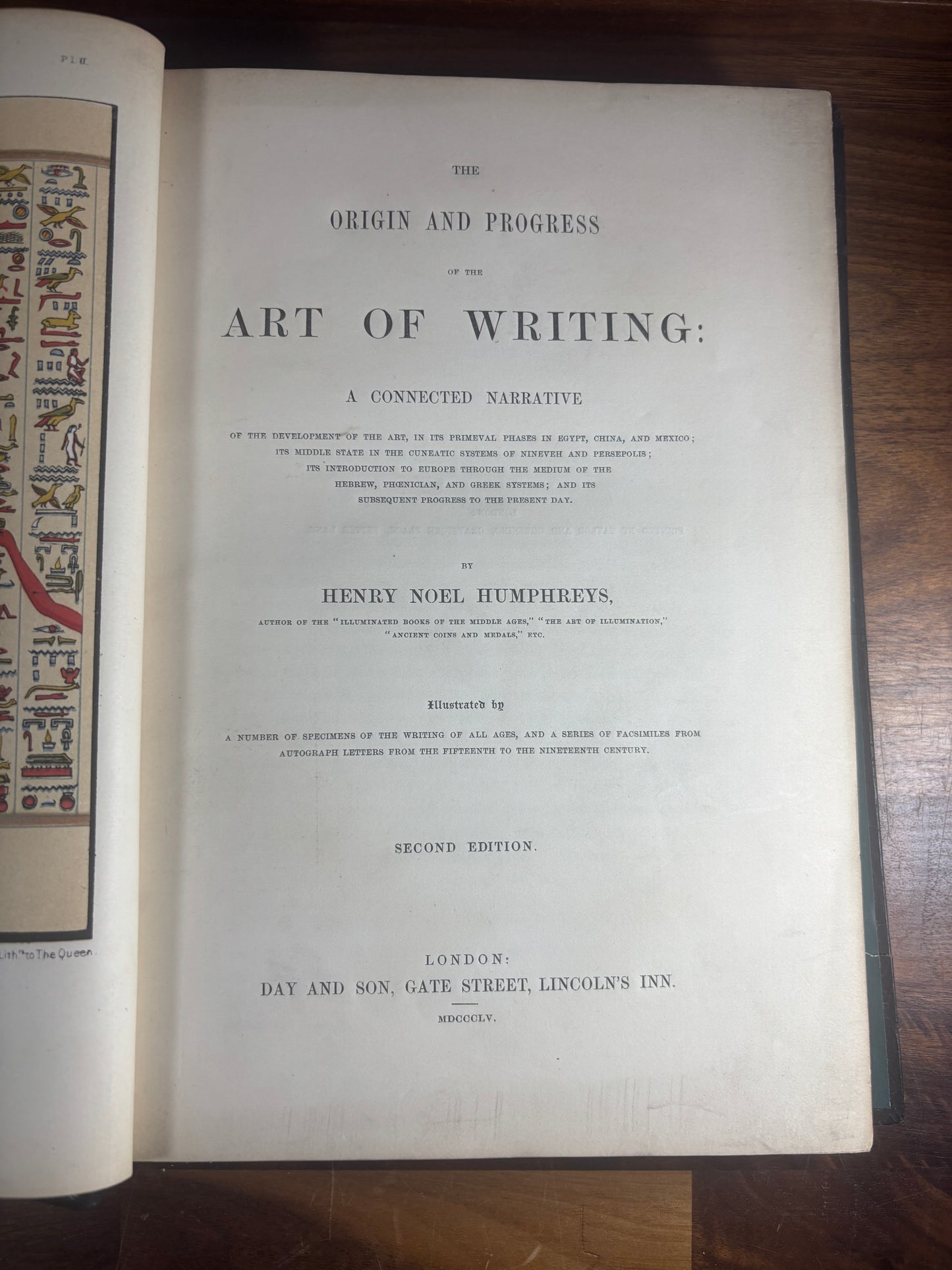1855 2nd Ed, The Origin and Progress of the Art of Writing, Papier-Mâché Binding