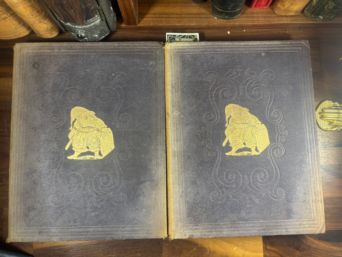 Punch Magazine 1888 Complete 2-Volume Set w/ Jack the Ripper Cartoon