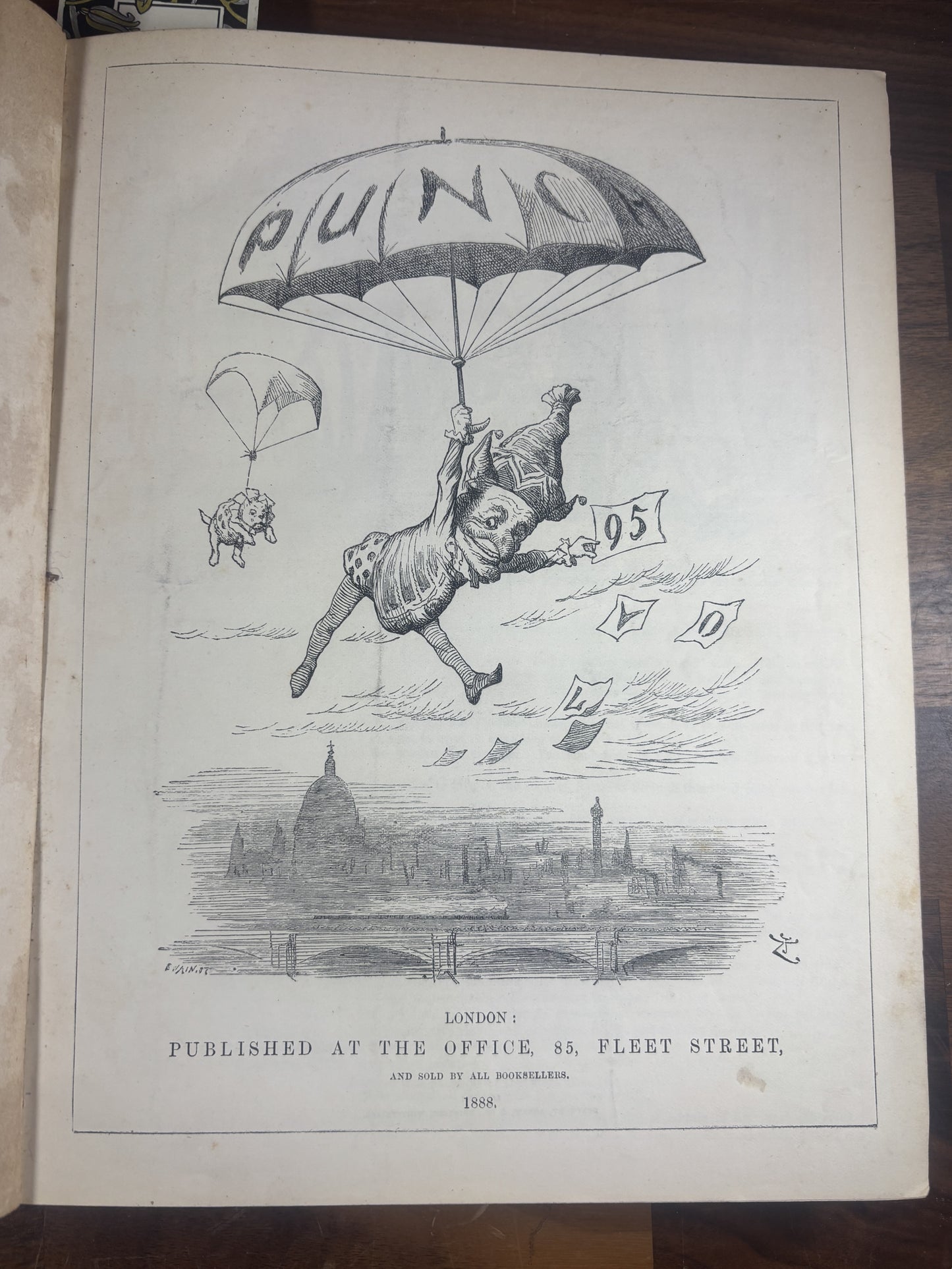 Punch Magazine 1888 Complete 2-Volume Set w/ Jack the Ripper Cartoon