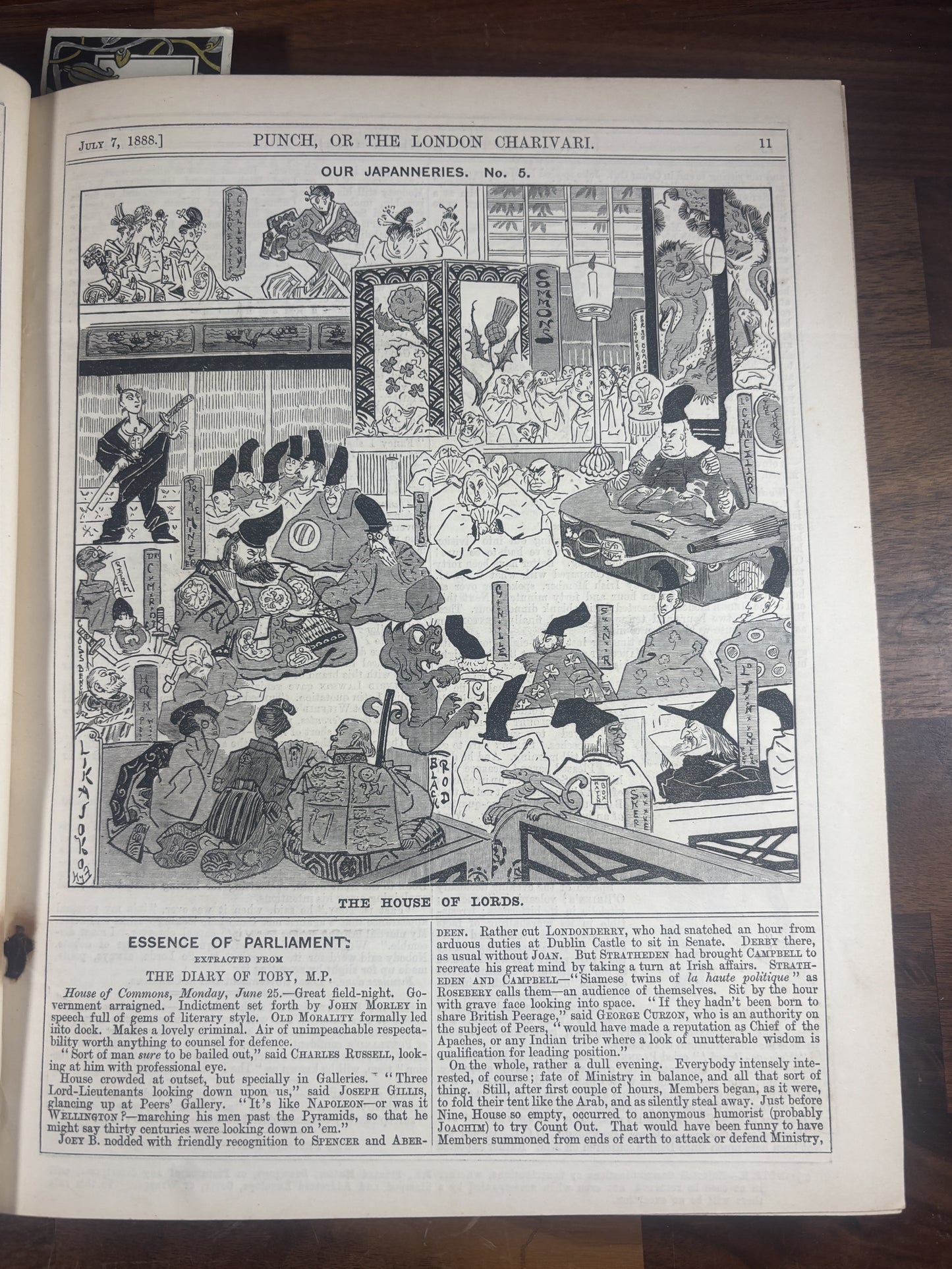 Punch Magazine 1888 Complete 2-Volume Set w/ Jack the Ripper Cartoon