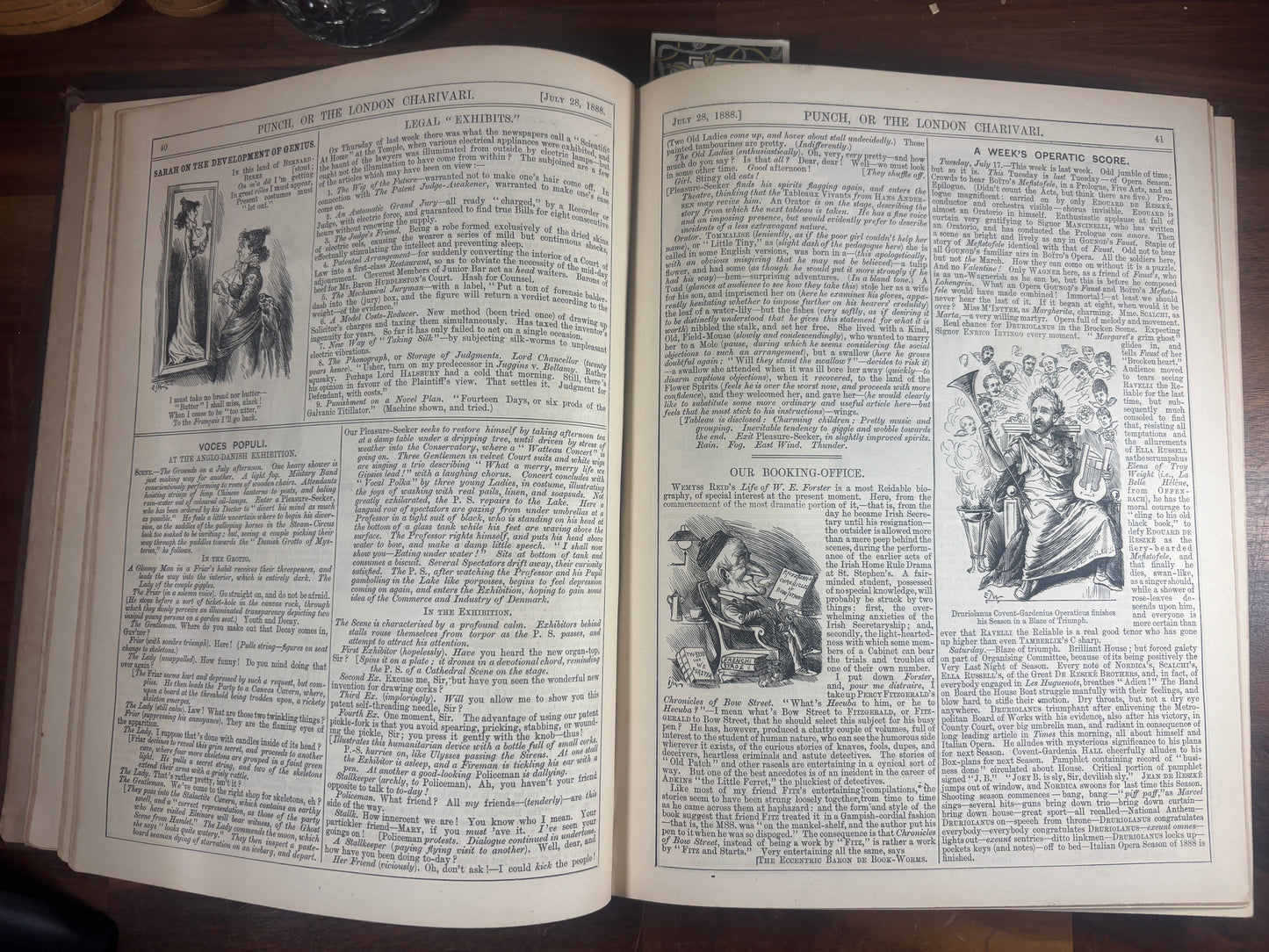 Punch Magazine 1888 Complete 2-Volume Set w/ Jack the Ripper Cartoon