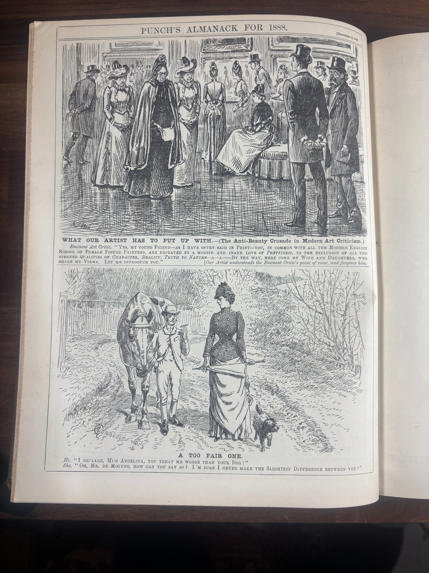 Punch Magazine 1888 Complete 2-Volume Set w/ Jack the Ripper Cartoon