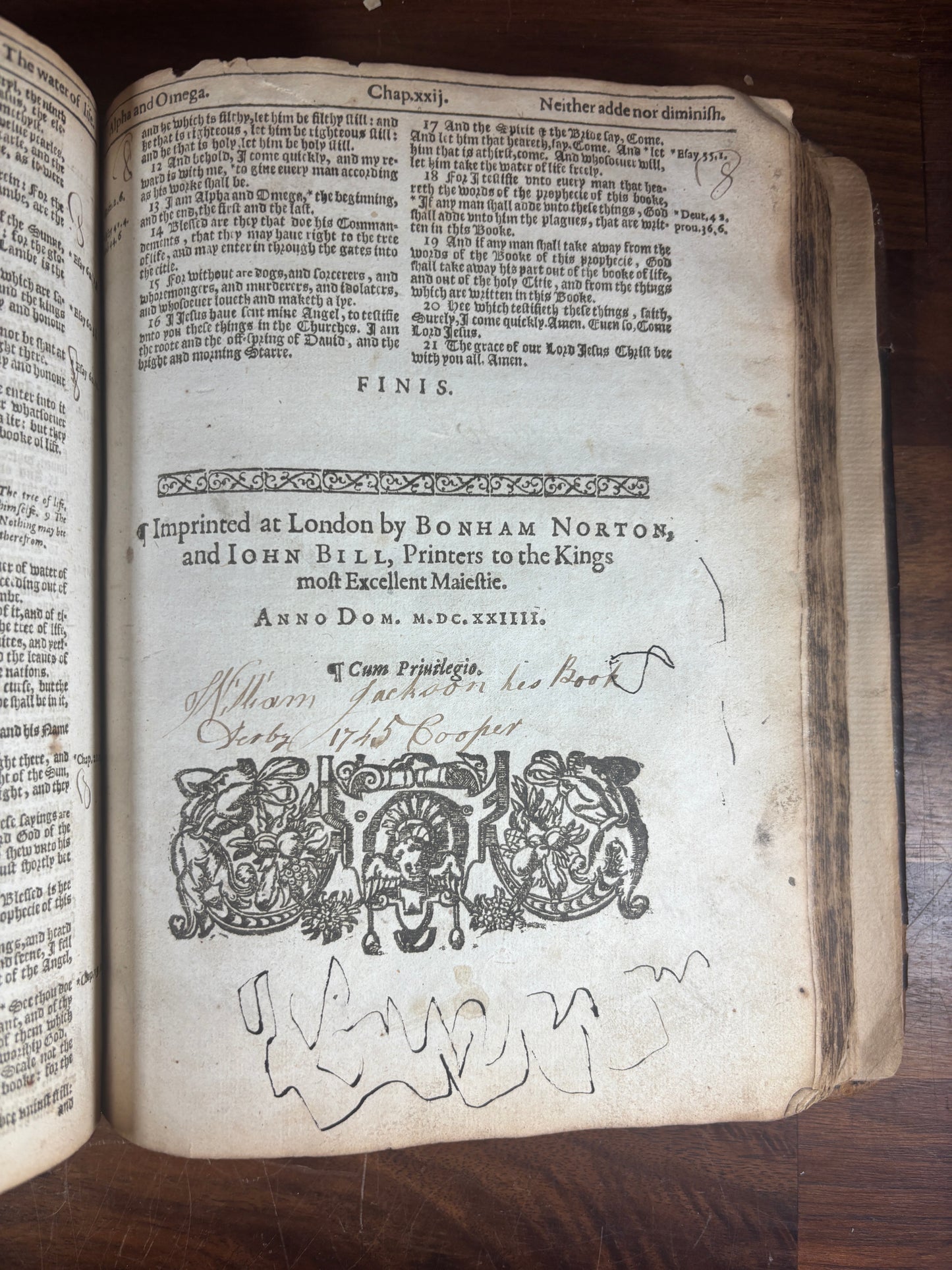 1625 KJV Bible with extensive provenance
