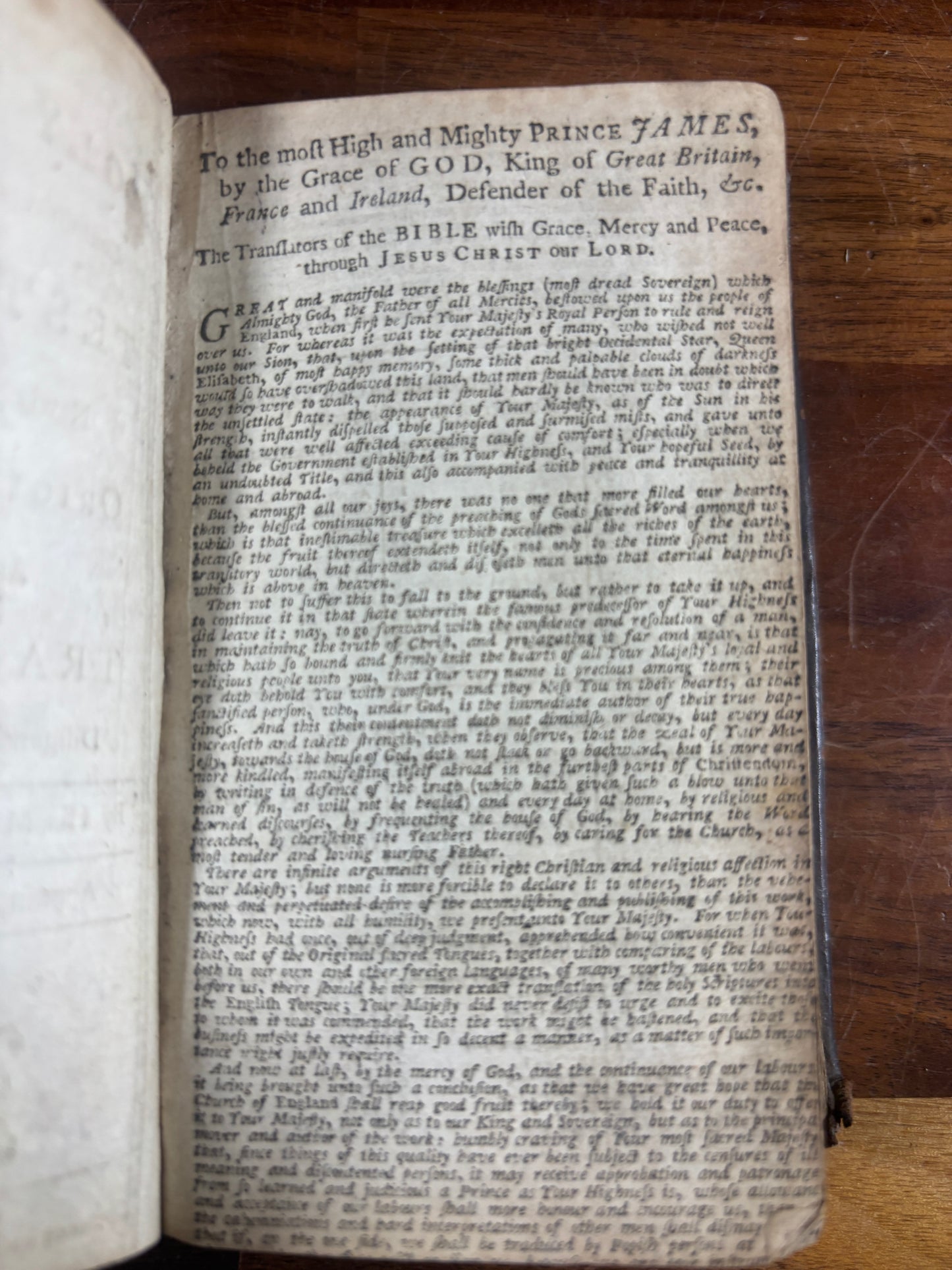 Pocket KJV Bible Dated 1764 w/ inscriptions, volume 1 of 2