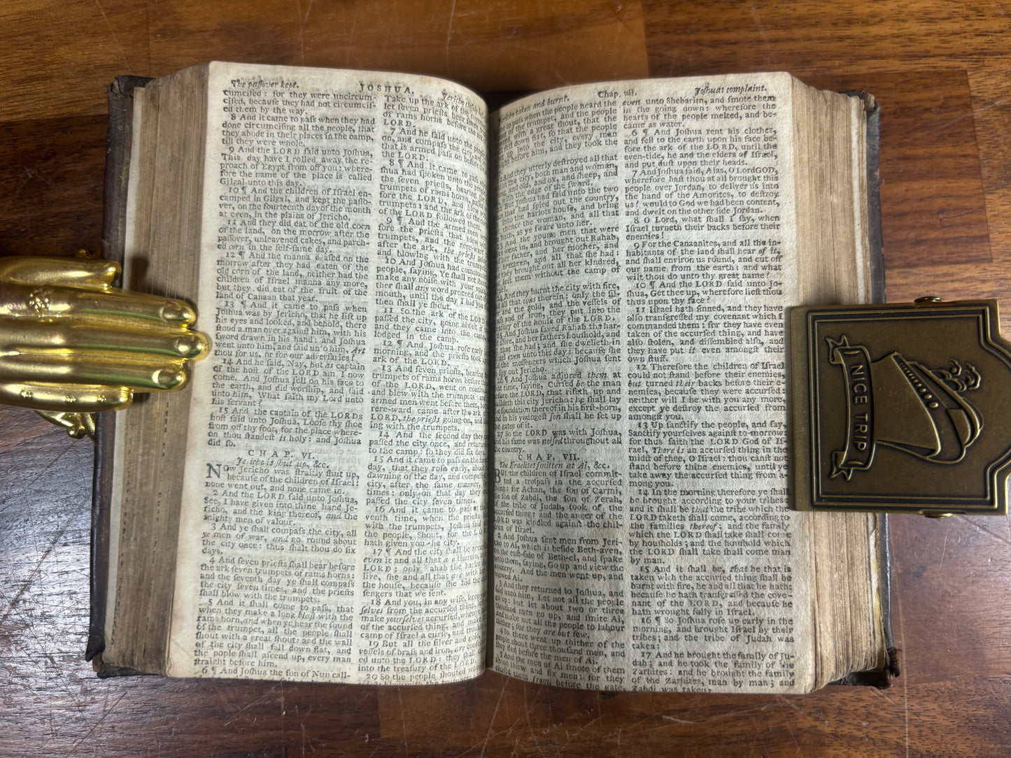 Pocket KJV Bible Dated 1764 w/ inscriptions, volume 1 of 2