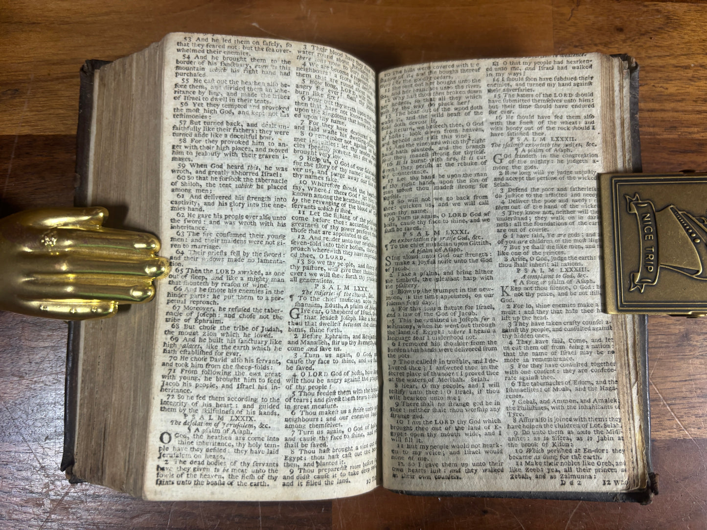 Pocket KJV Bible Dated 1764 w/ inscriptions, volume 1 of 2