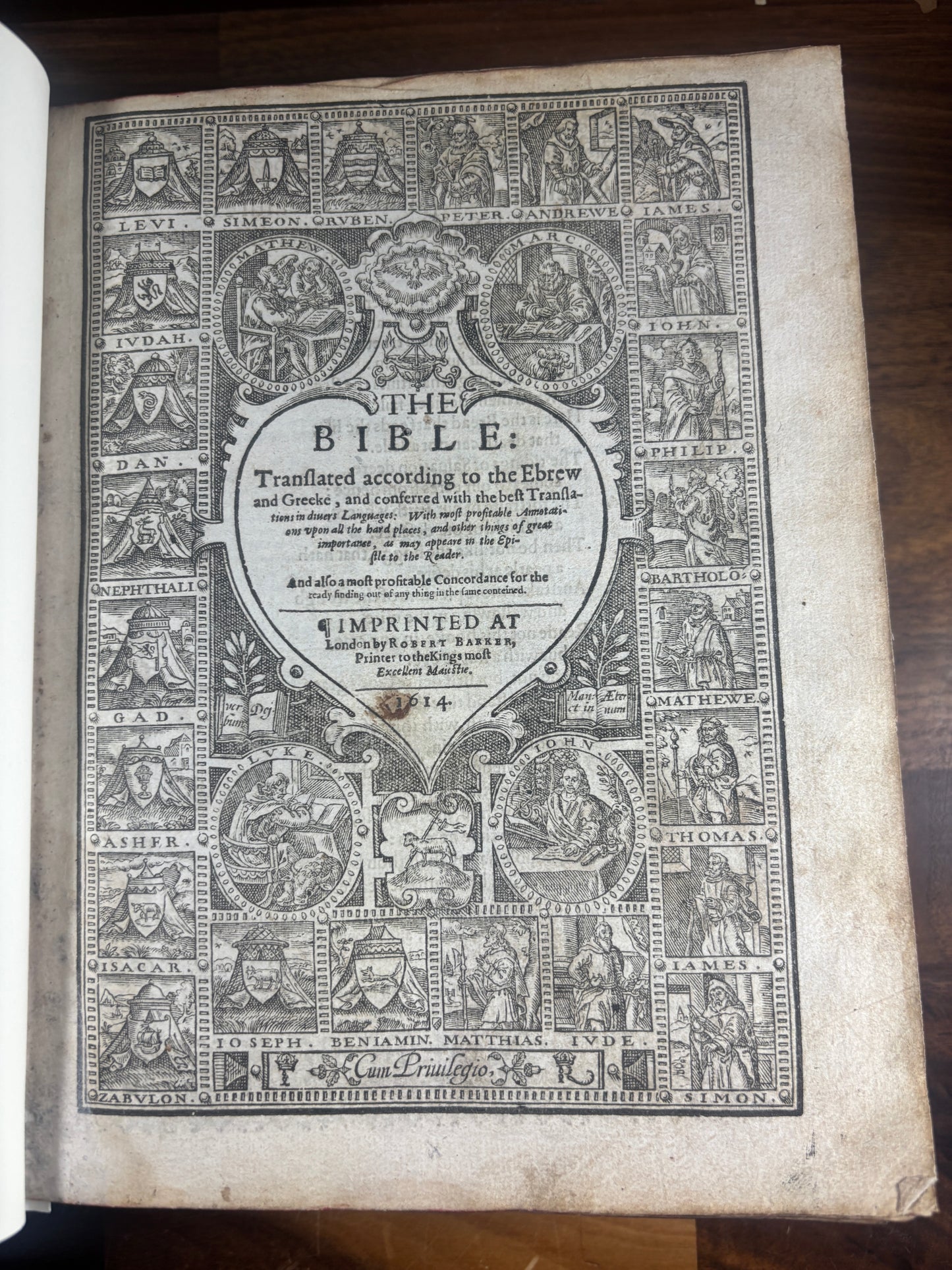 1614 Geneva "Breeches" Bible, Made 3 Years After The 1st KJV, Early Stuart Era