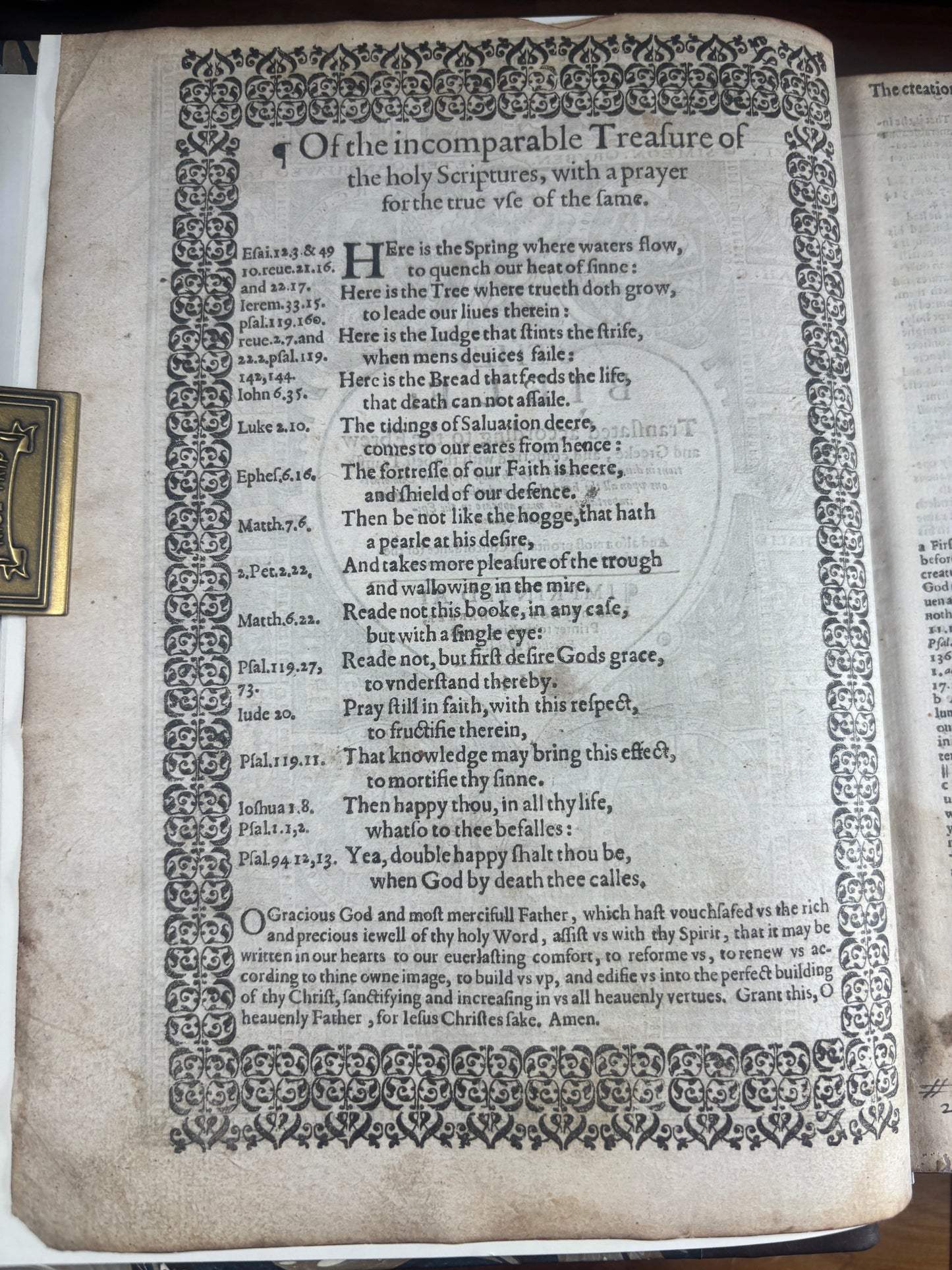 1614 Geneva "Breeches" Bible, Made 3 Years After The 1st KJV, Early Stuart Era