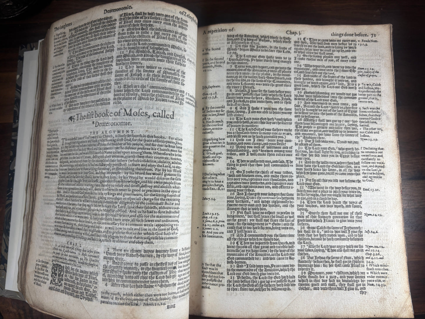 1614 Geneva "Breeches" Bible, Made 3 Years After The 1st KJV, Early Stuart Era