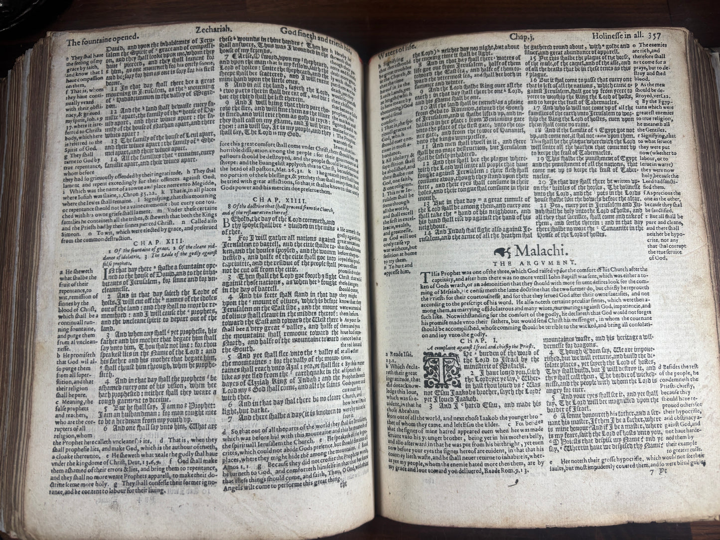 1614 Geneva "Breeches" Bible, Made 3 Years After The 1st KJV, Early Stuart Era