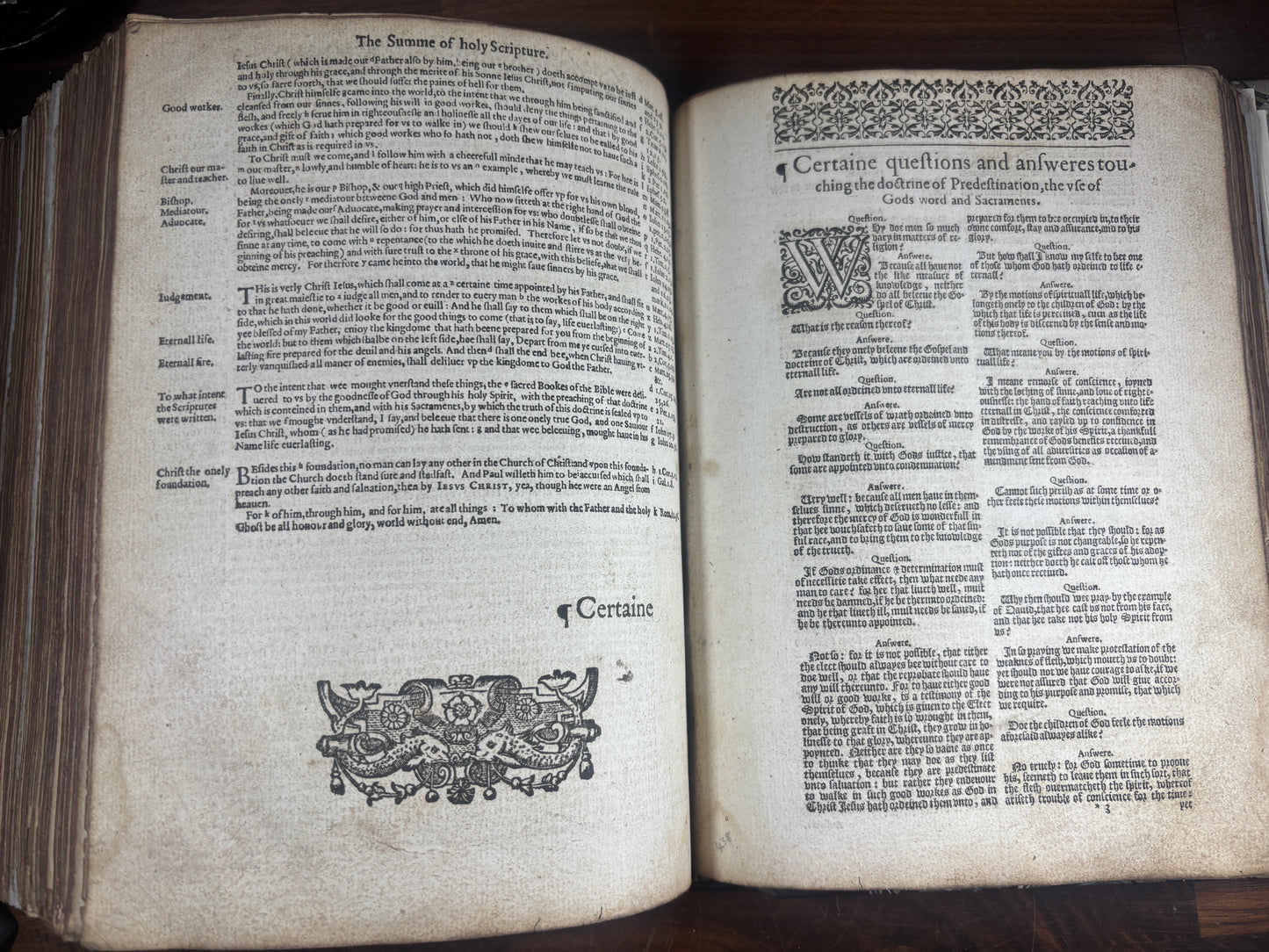 1614 Geneva "Breeches" Bible, Made 3 Years After The 1st KJV, Early Stuart Era