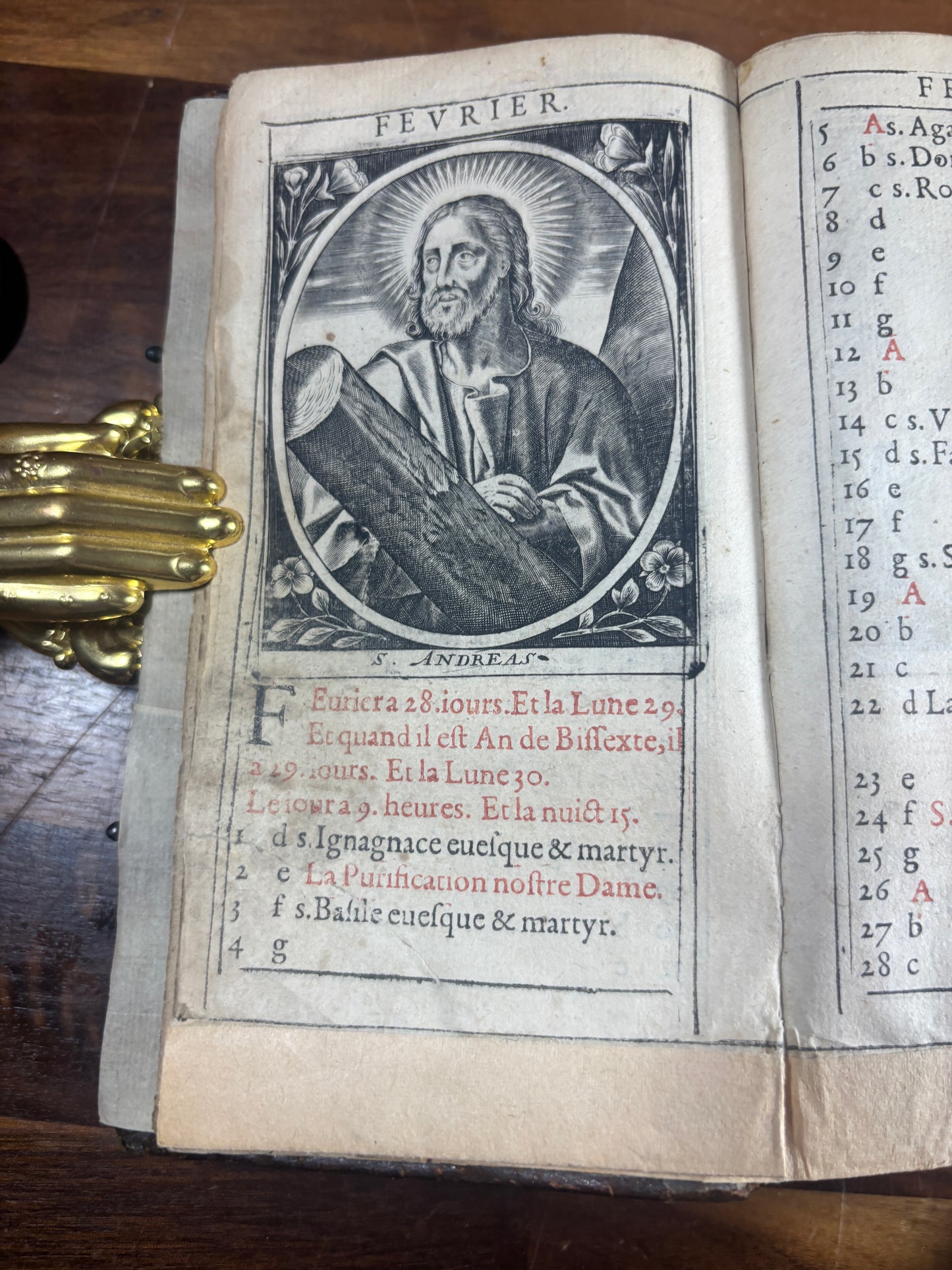 French Book of Hours Dated 1619, The Council of Trent Era, Morocco Binding