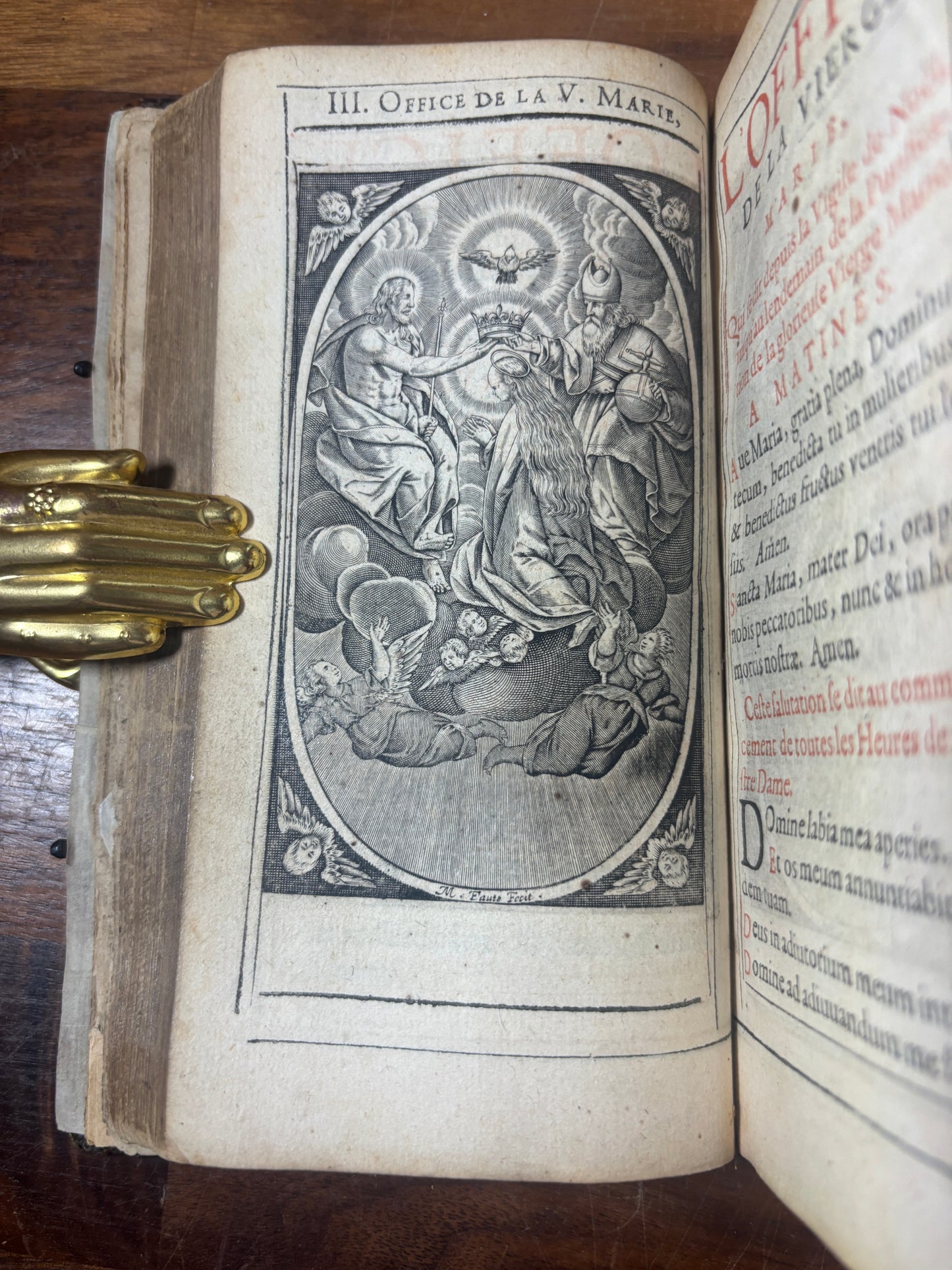 French Book of Hours Dated 1619, The Council of Trent Era, Morocco Binding