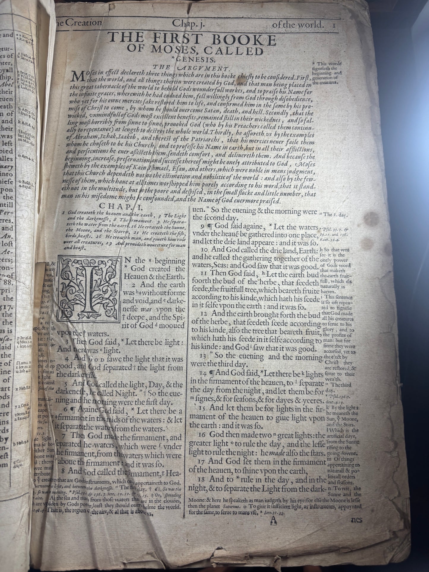 1610 Geneva "Breeches" Folio Bible Printed in Edinburgh 5x Maps and Inscriptions
