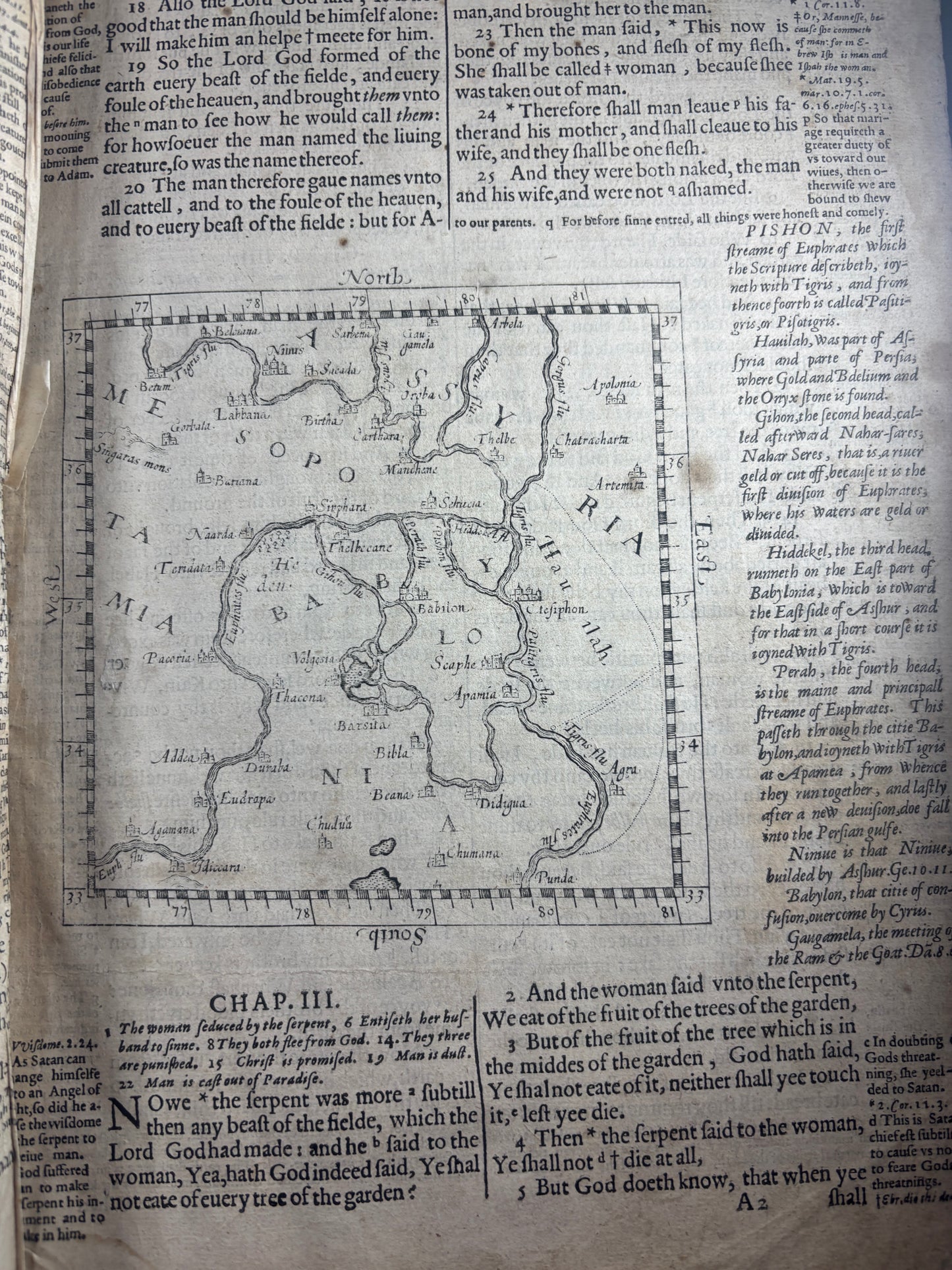 1610 Geneva "Breeches" Folio Bible Printed in Edinburgh 5x Maps and Inscriptions