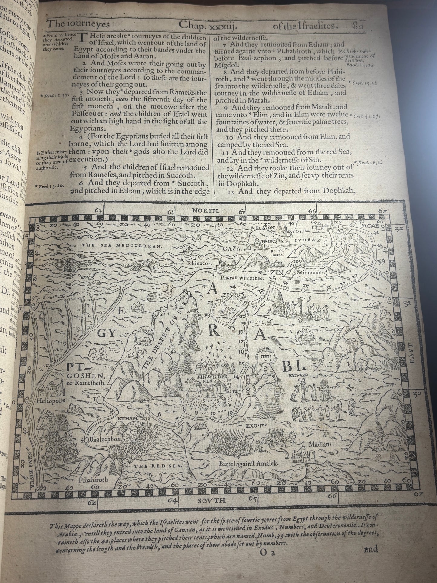 1610 Geneva "Breeches" Folio Bible Printed in Edinburgh 5x Maps and Inscriptions