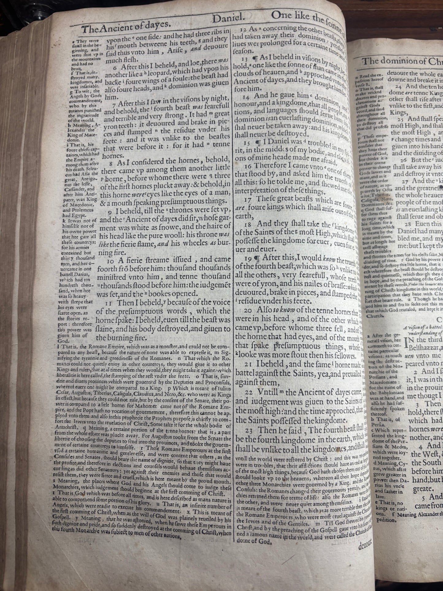 1610 Geneva "Breeches" Folio Bible Printed in Edinburgh 5x Maps and Inscriptions