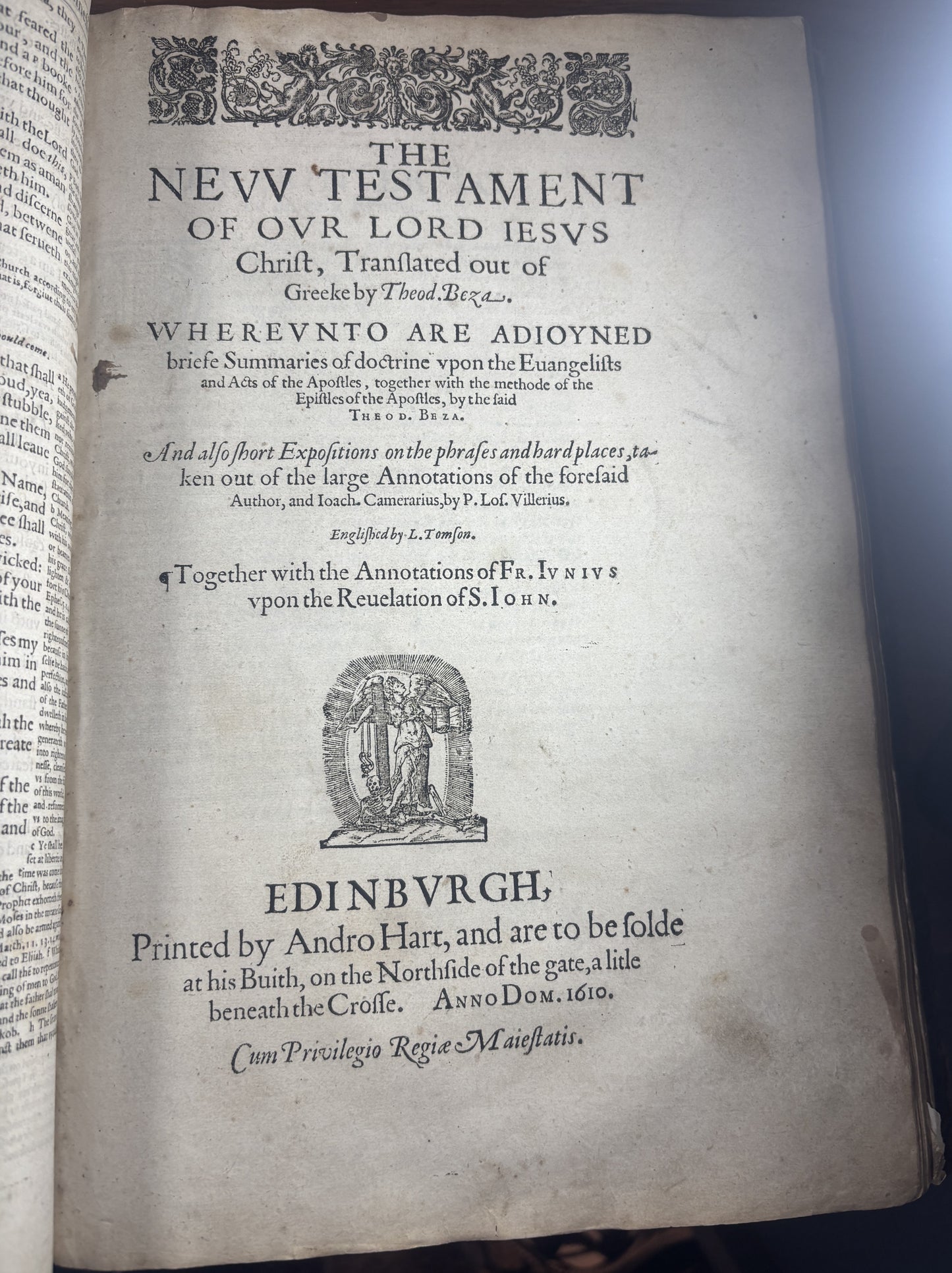 1610 Geneva "Breeches" Folio Bible Printed in Edinburgh 5x Maps and Inscriptions