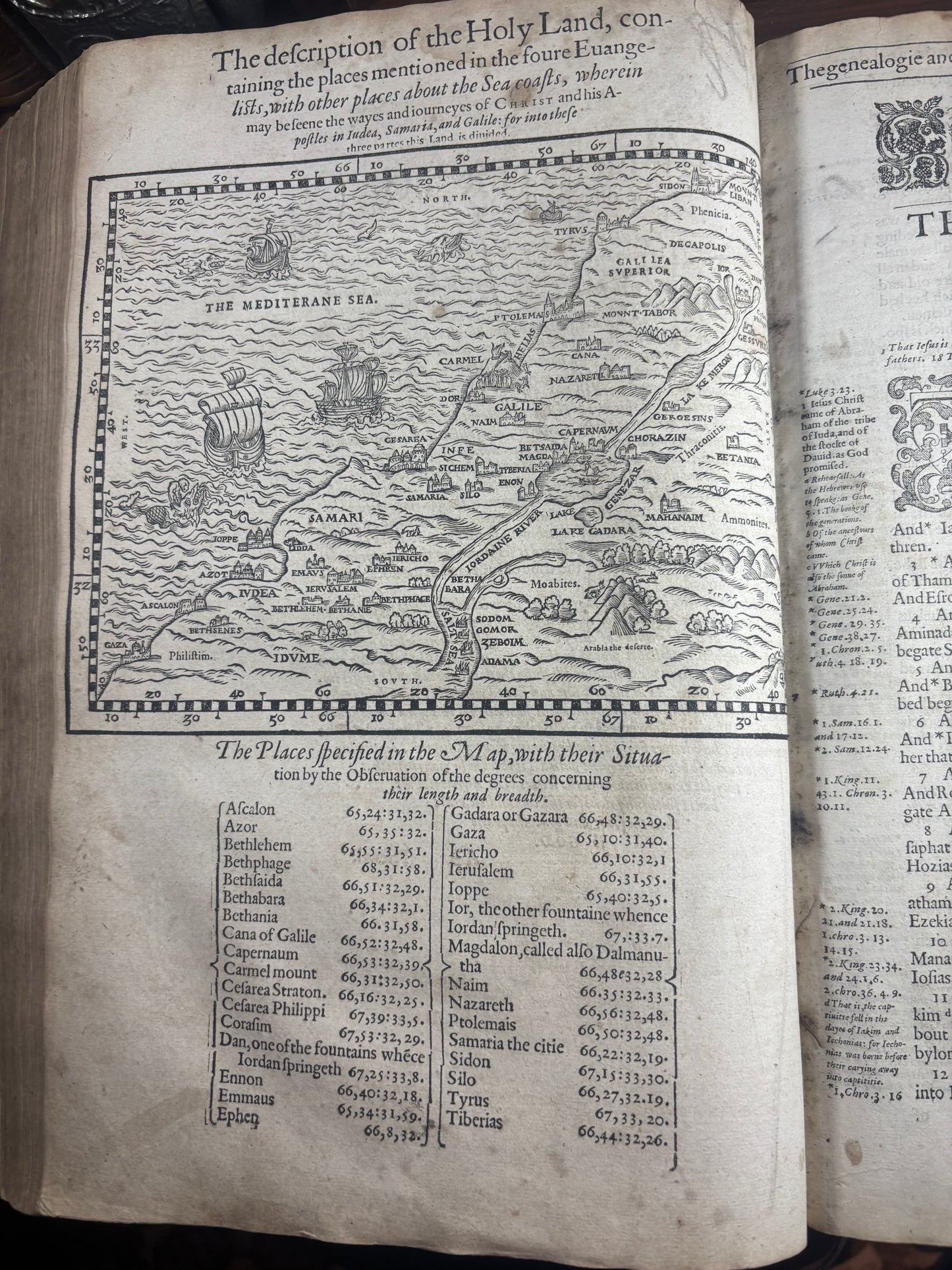1610 Geneva "Breeches" Folio Bible Printed in Edinburgh 5x Maps and Inscriptions