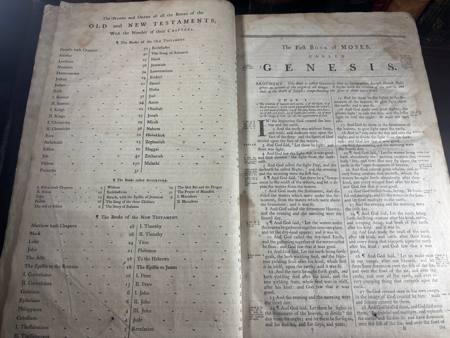 1776/7 KJV Whitehaven Family Bible, American Revolutionary War Era, Herbert 1243