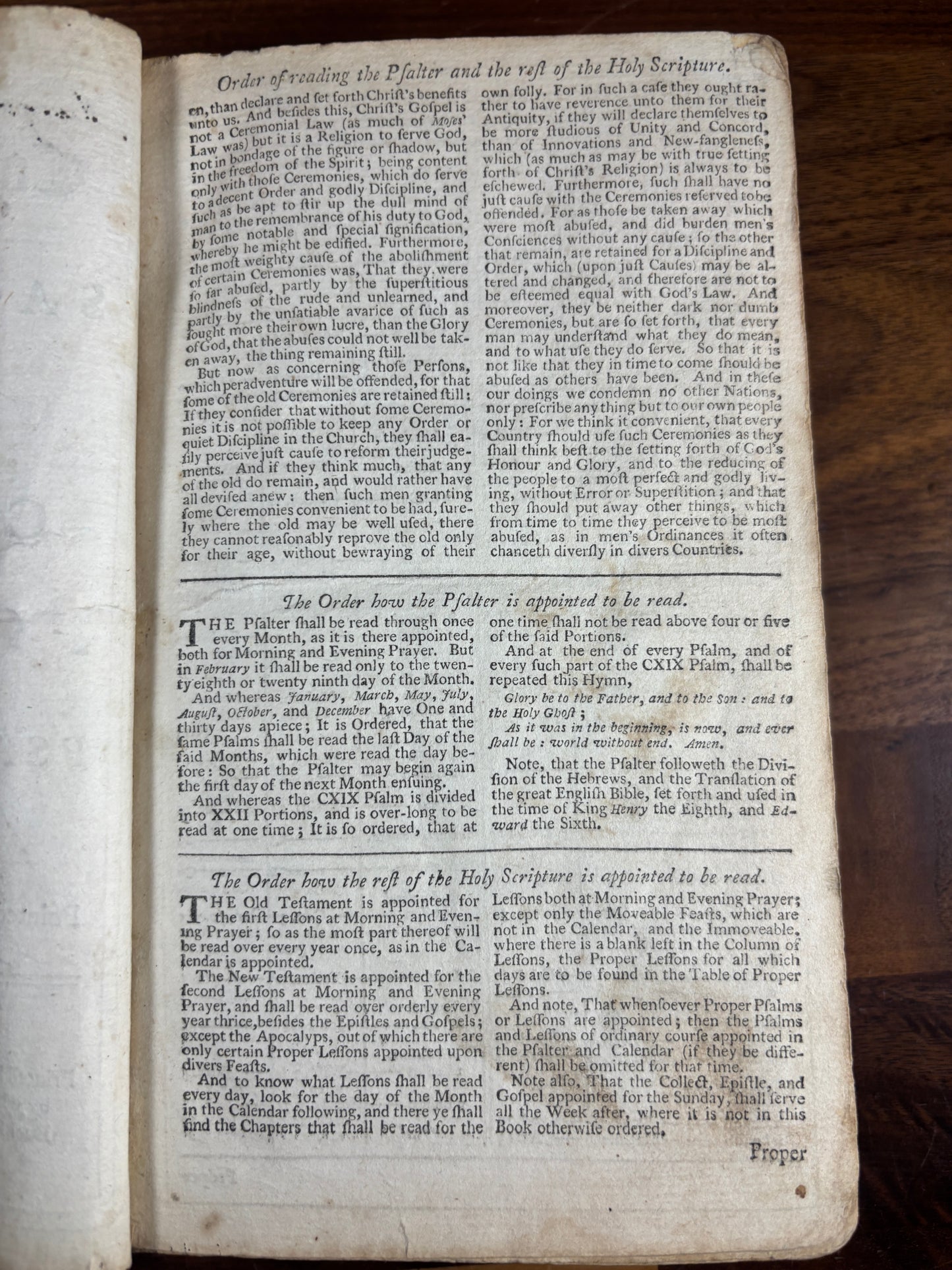 1764 Book of Common Prayer & Psalter, W/ Contemporary Binding & Hymn Inscription