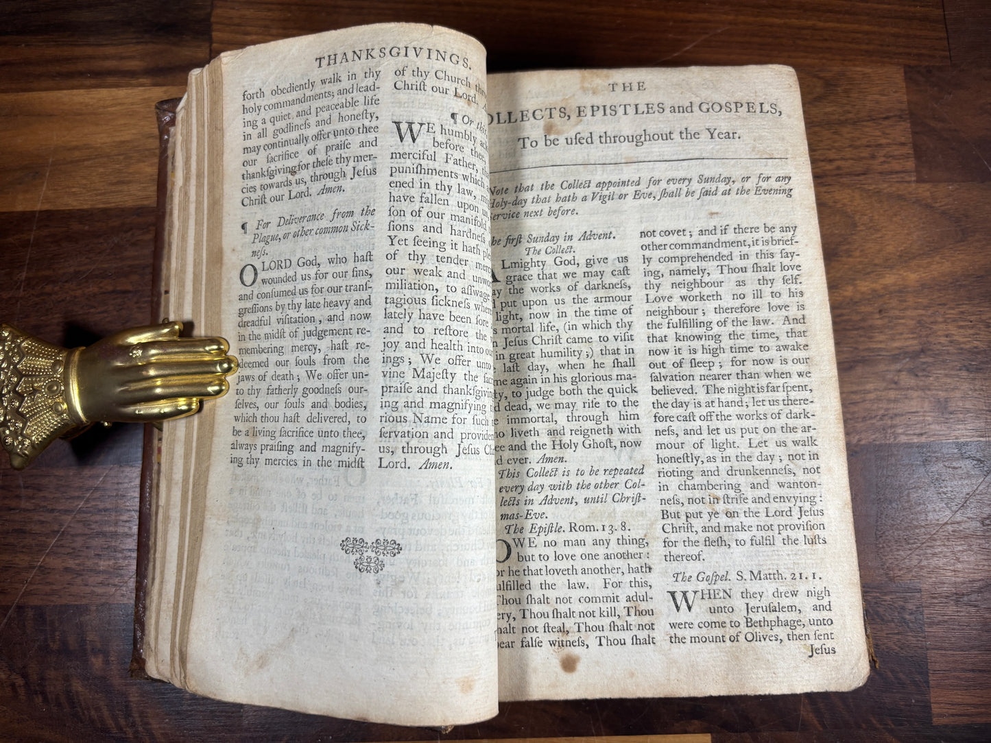 1764 Book of Common Prayer & Psalter, W/ Contemporary Binding & Hymn Inscription
