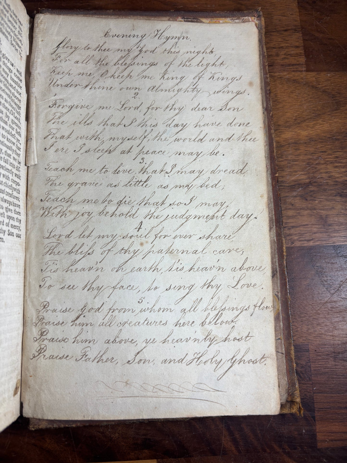 1764 Book of Common Prayer & Psalter, W/ Contemporary Binding & Hymn Inscription