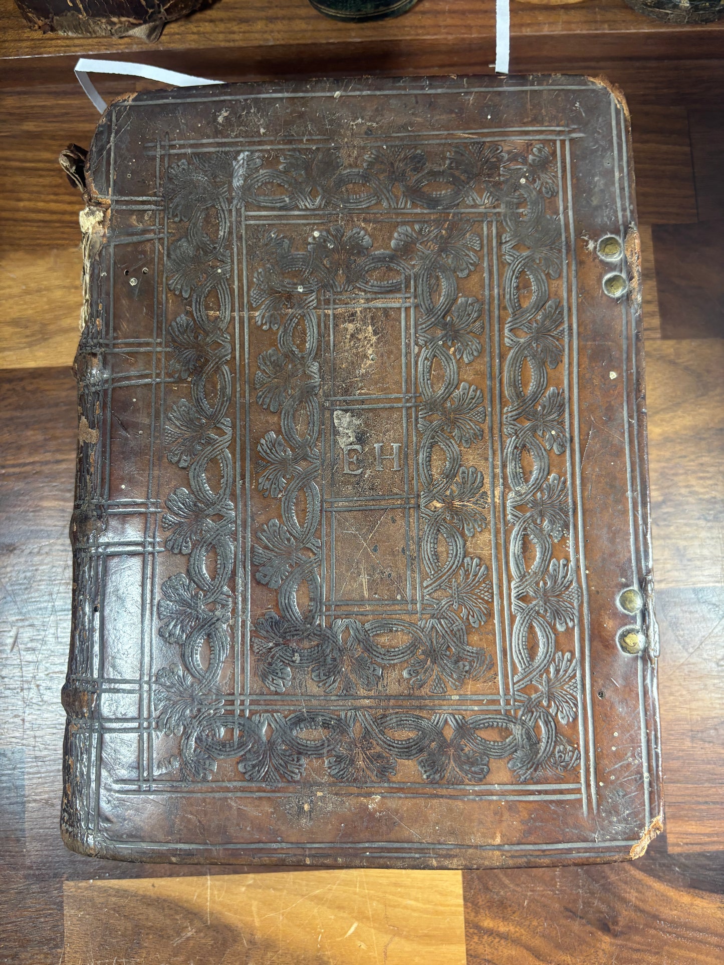 1608 Geneva Bible W/ Blind-Tooled Calf Binding, Bound W/ 1634 Psalter