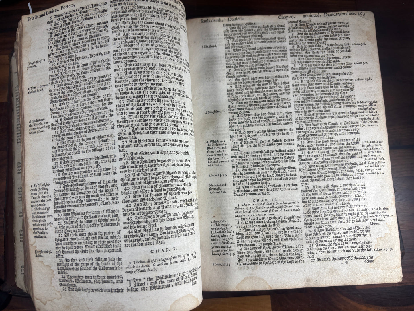 1608 Geneva Bible W/ Blind-Tooled Calf Binding, Bound W/ 1634 Psalter