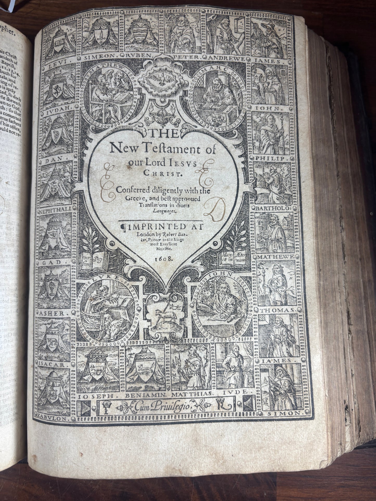 1608 Geneva Bible W/ Blind-Tooled Calf Binding, Bound W/ 1634 Psalter