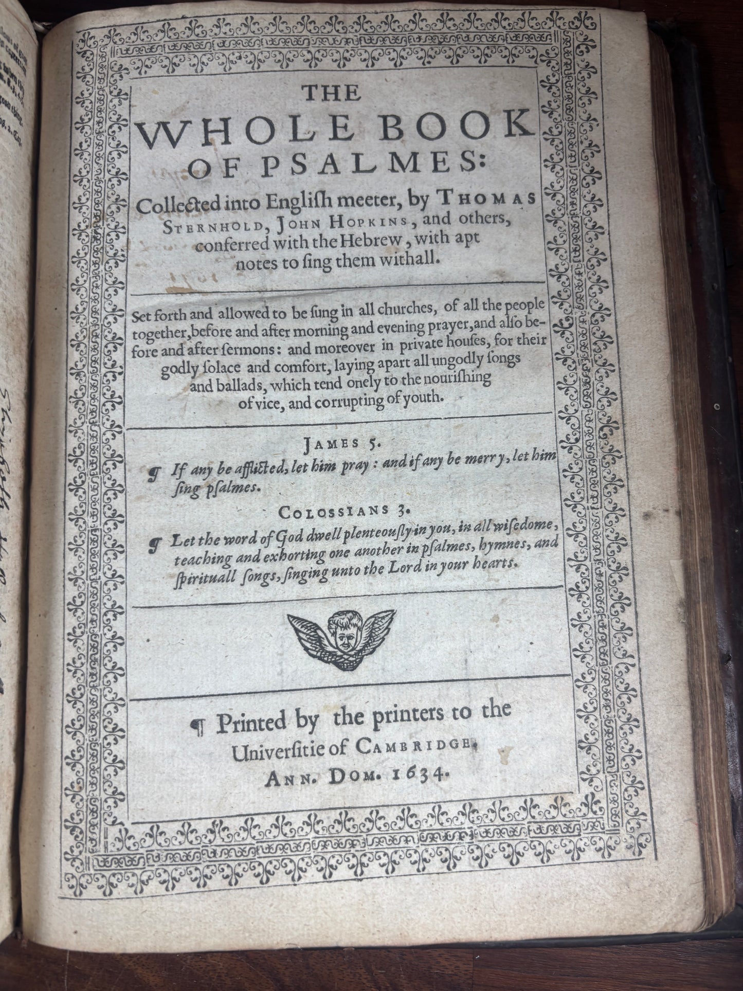 1608 Geneva Bible W/ Blind-Tooled Calf Binding, Bound W/ 1634 Psalter