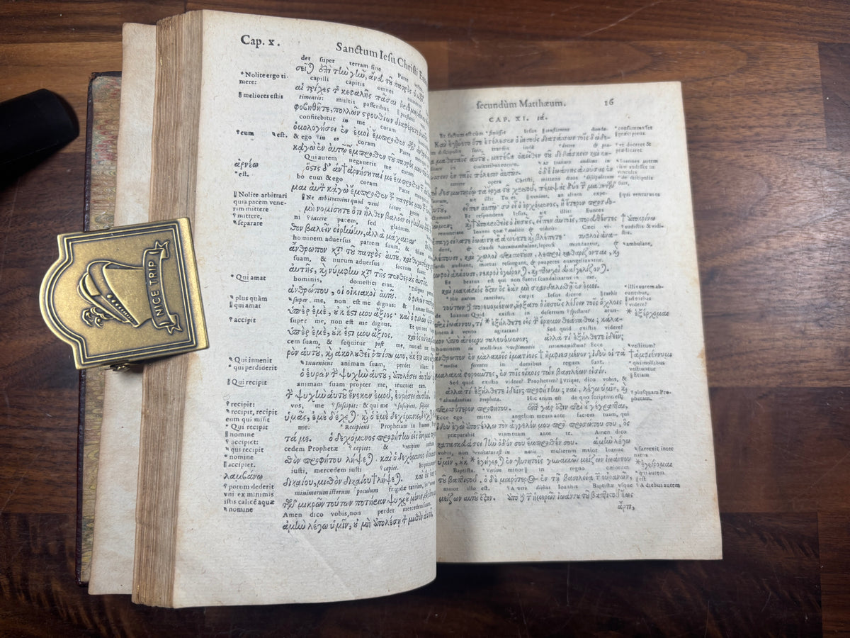1583 Greek and Latin New Testament With Extensive Inscriptions