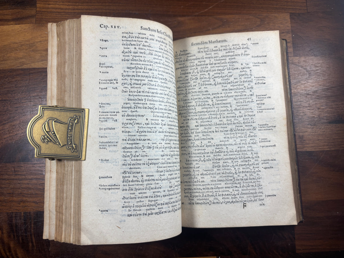 1583 Greek and Latin New Testament With Extensive Inscriptions