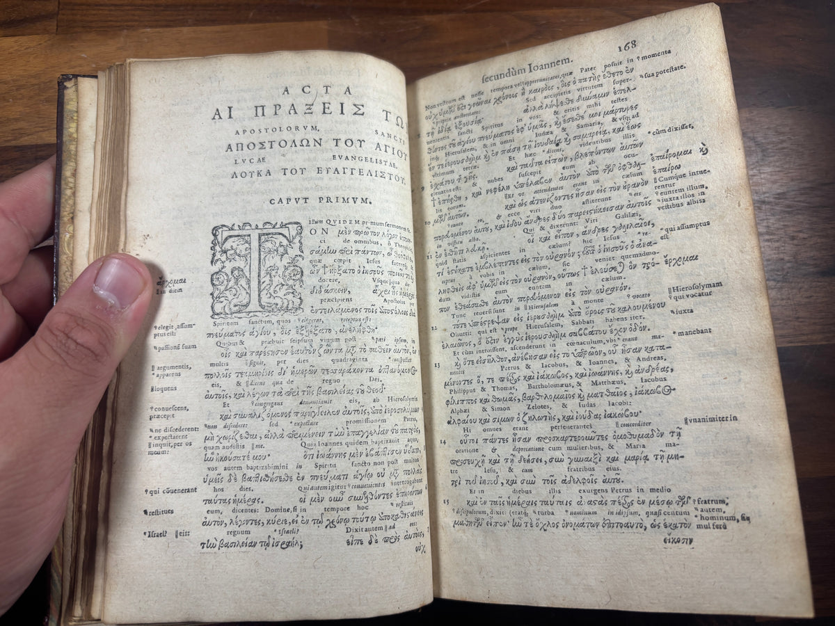 1583 Greek and Latin New Testament With Extensive Inscriptions