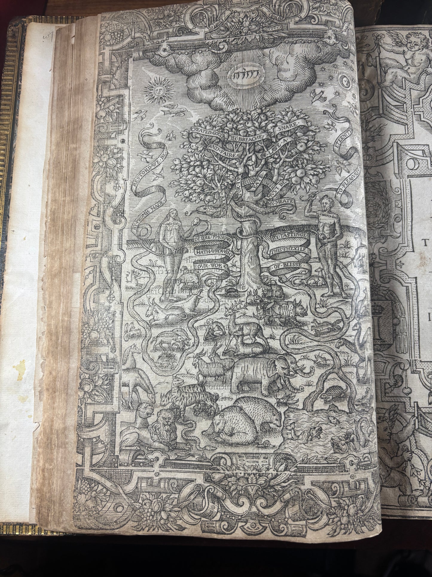 1616 Geneva "Breeches" Bible Folio, Herbert 348, Genealogies & Woodcut Prints